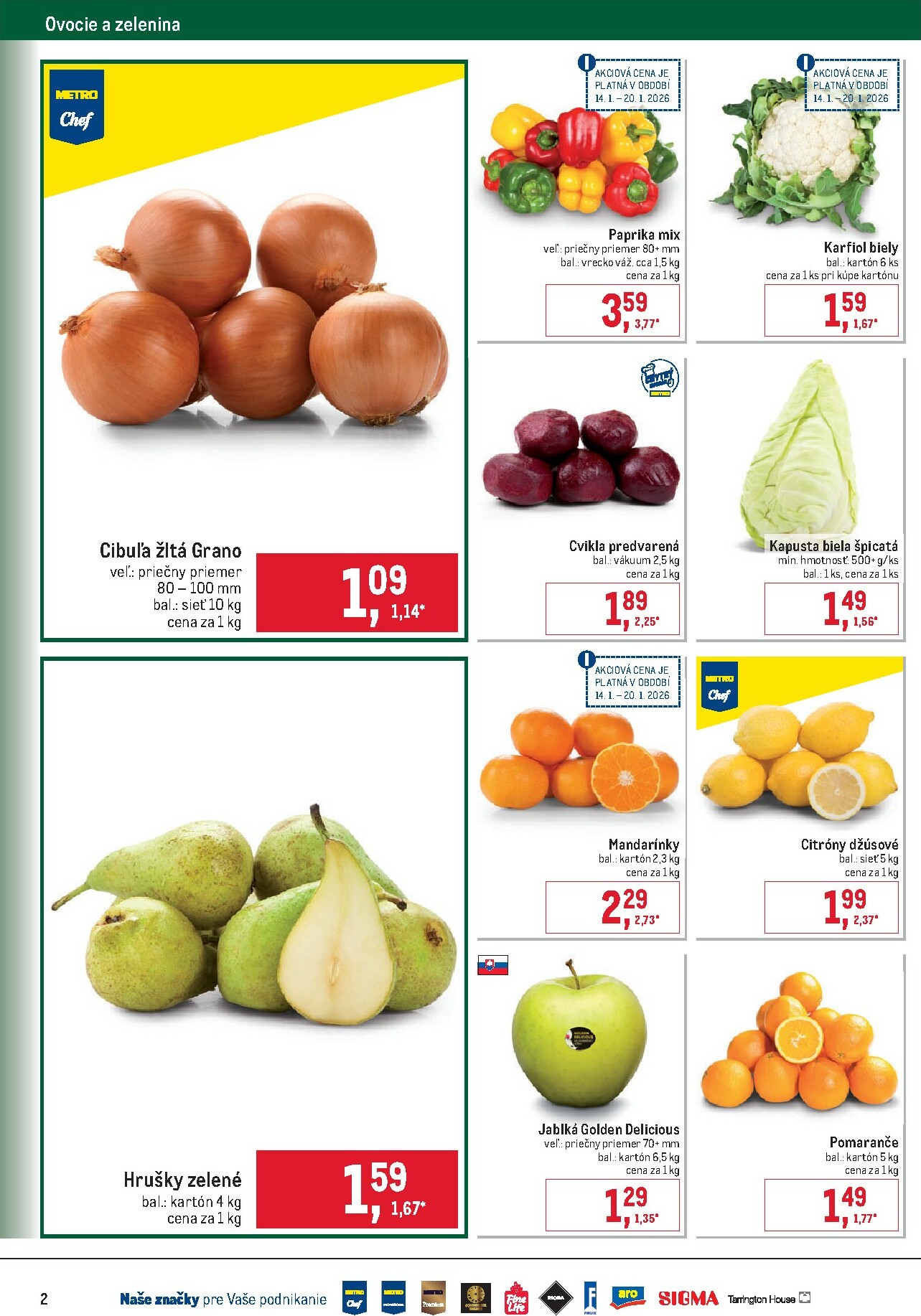 metro - Leták Metro - Gastronómia - Čerstvé potraviny platný od 14.01. do 27.01. - page: 2