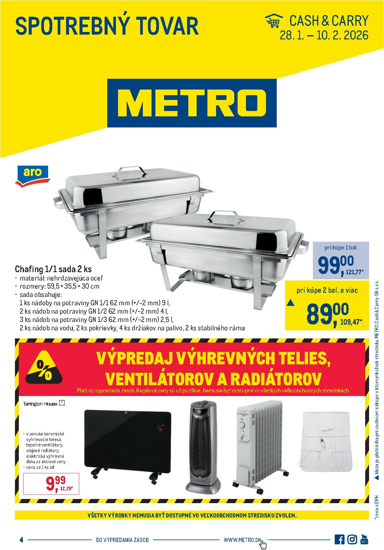 metro - Leták Metro - Spotrebný tovar platný od 28.01. do 10.02.