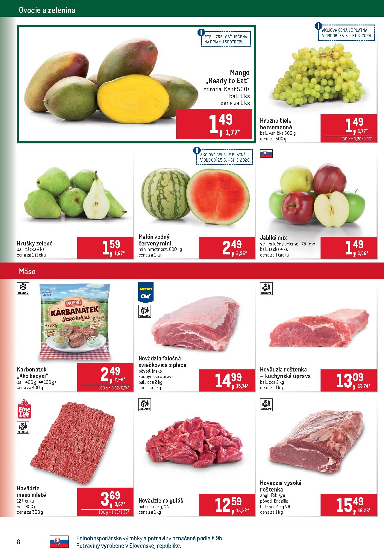 metro - Leták Metro - Maloobchod platný od 25.03.2026 do 07.04.2026 - page: 8