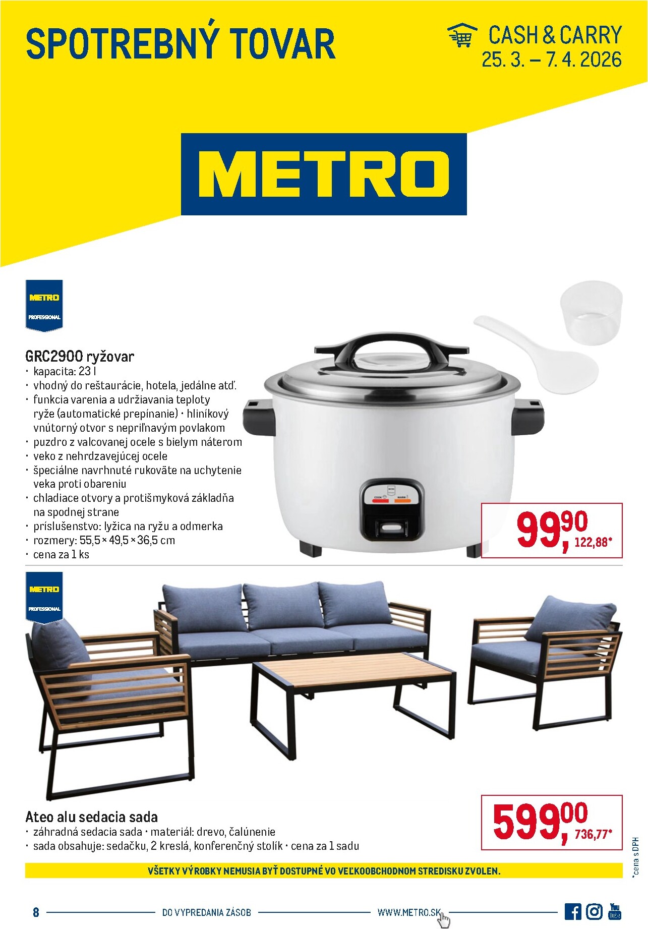metro - Leták Metro - Spotrebný tovar platný od 25.03.2026 do 07.04.2026