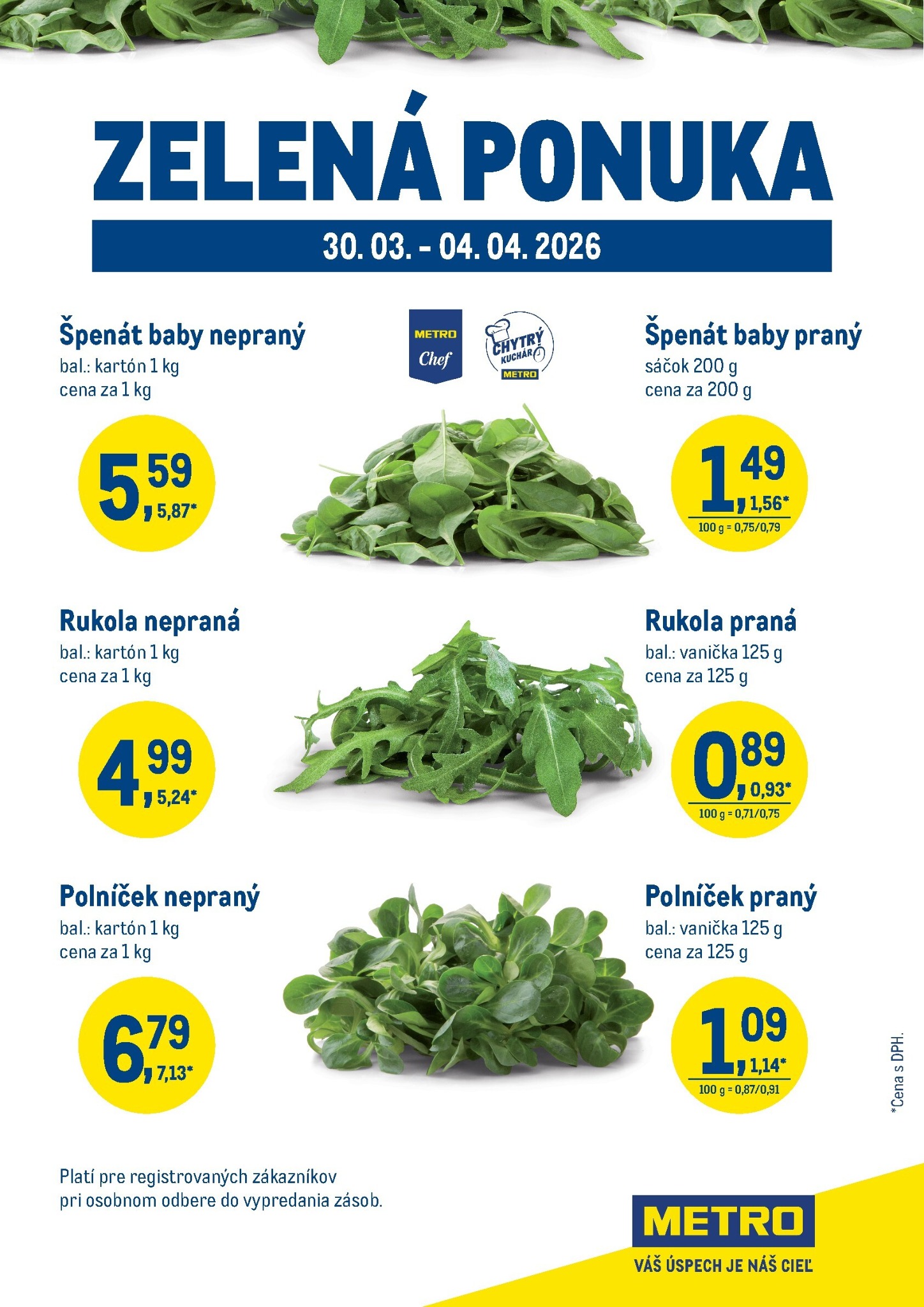 metro - Leták Metro - Čerstvé hity týždňa - Zelená ponuka platný od 30.03.2026 do 04.04.2026