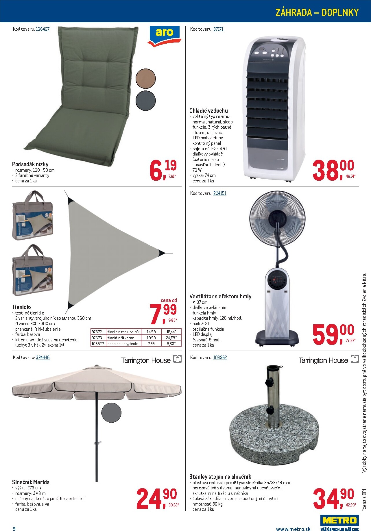 metro - Aktuálny leták Metro - Vonkajšie vybavenie 2 platný od stredy, 08.04.2026 do utorka, 05.05.2026 - page: 9