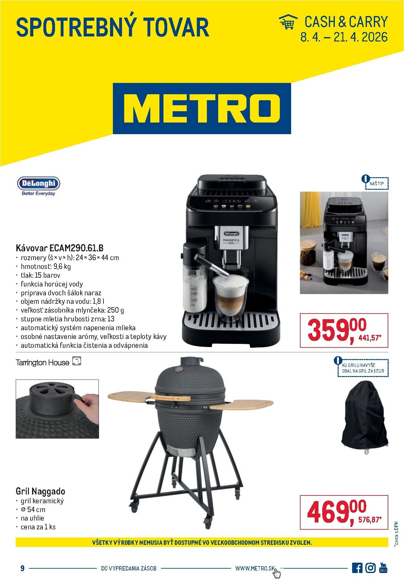 metro - Aktuálny leták Metro - Spotrebný tovar platný od stredy, 08.04.2026 do utorka, 21.04.2026