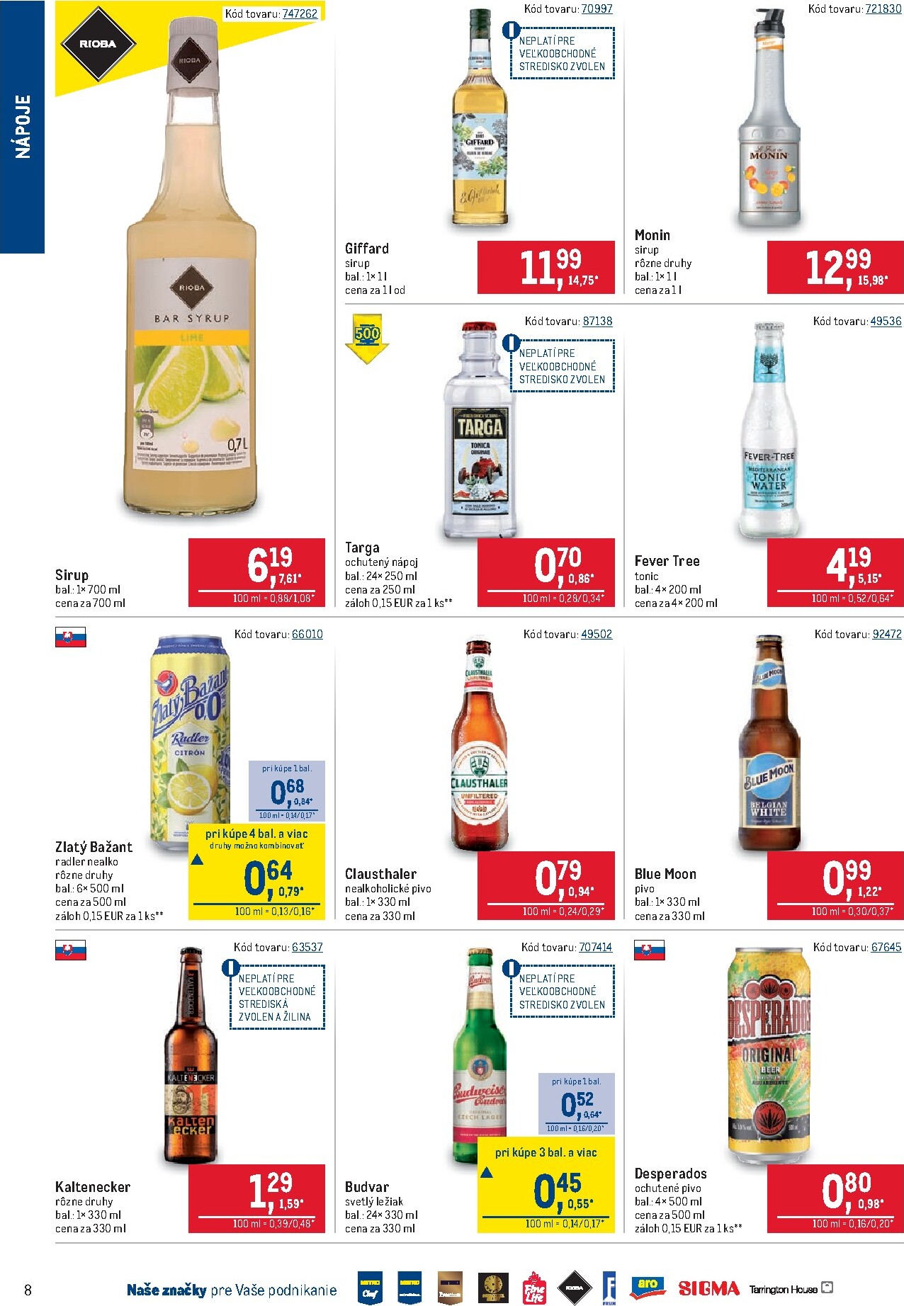 metro - Aktuálny leták Metro - Otvárame sezónu od stredy, 22.04.2026 do utorka, 19.05.2026 - page: 8