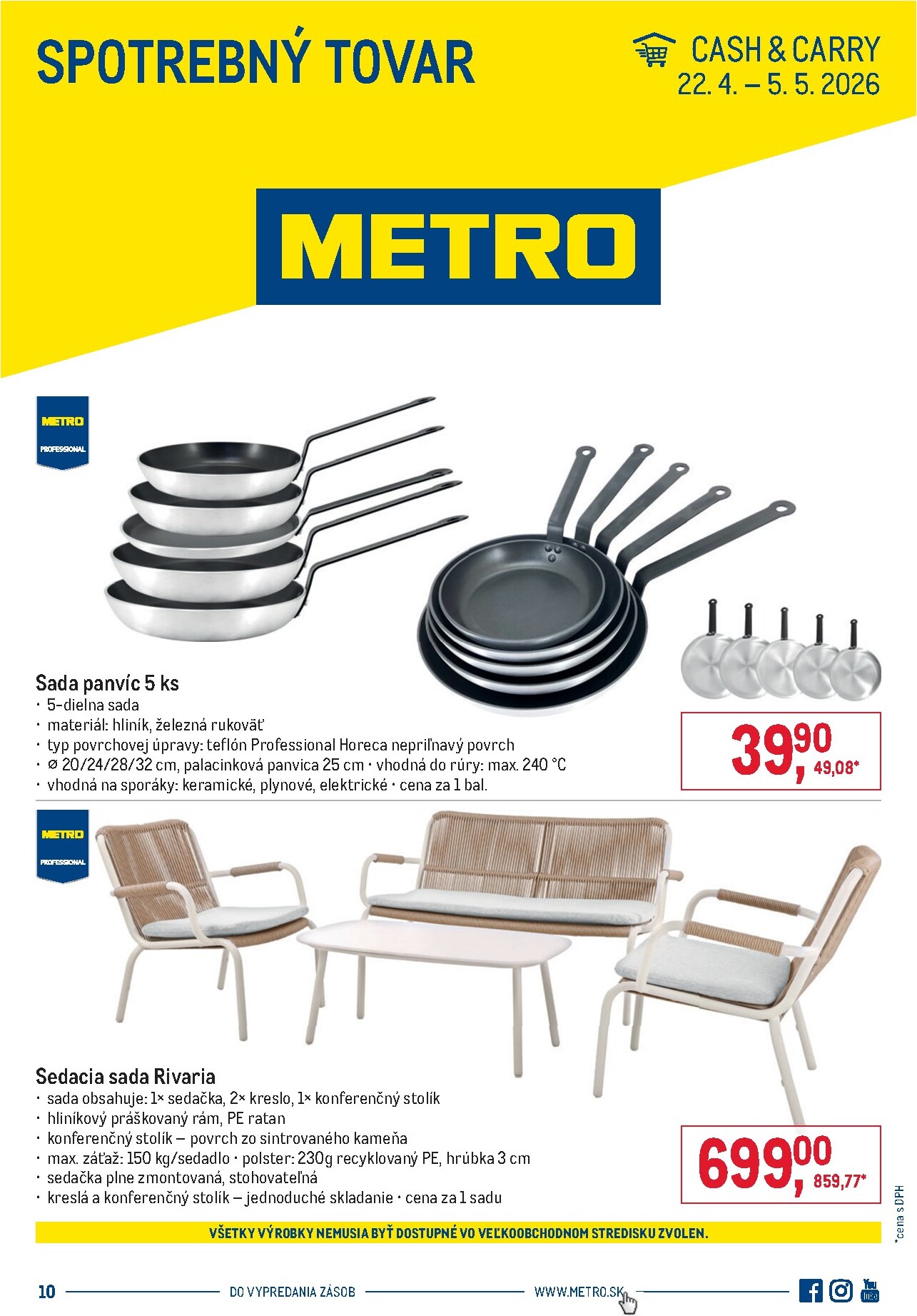 metro - Aktuálny leták Metro - Spotrebný tovar od stredy, 22.04.2026 do utorka, 05.05.2026