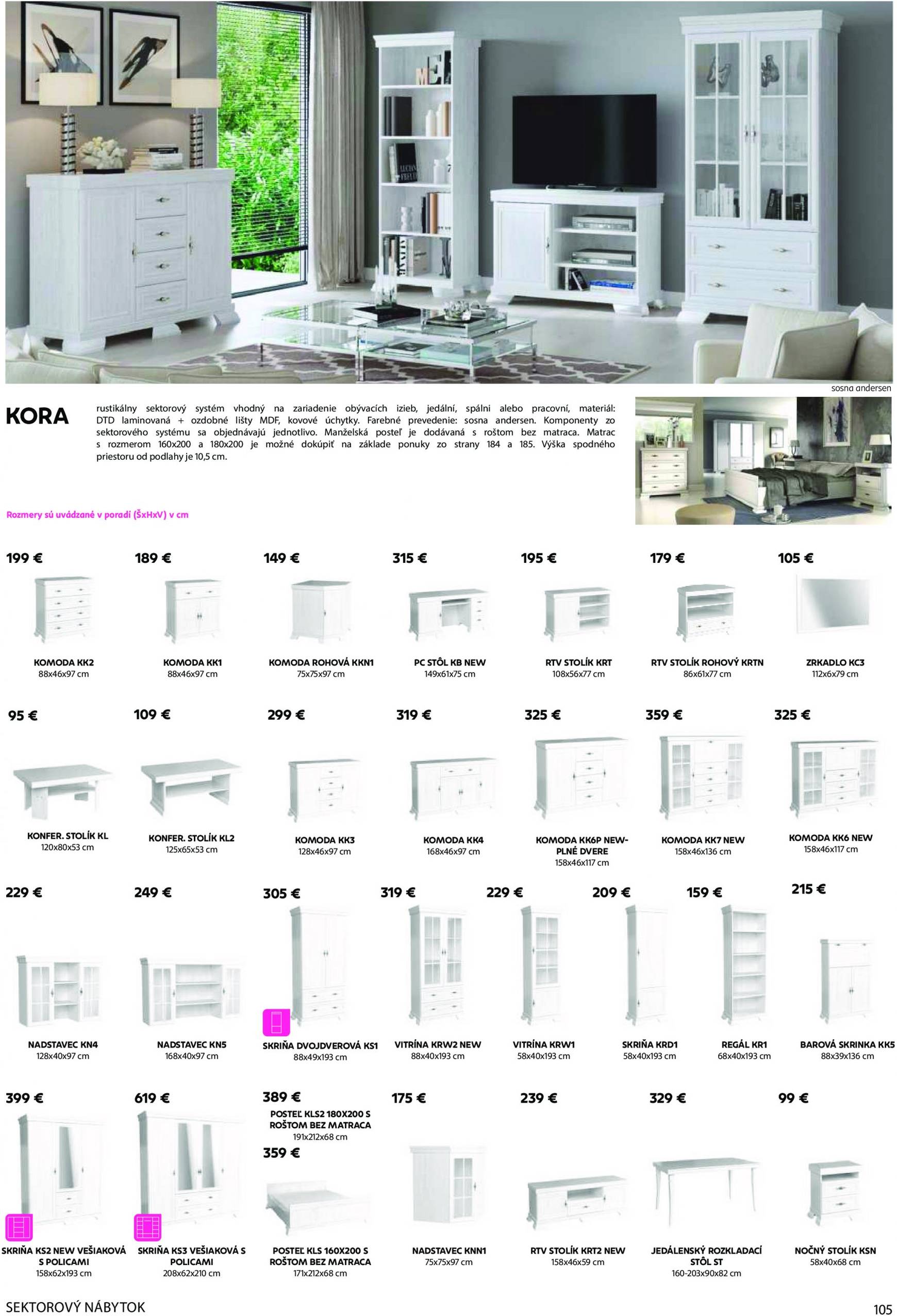 kondela - Kondela - Katalog nábytku a doplnkov leták platný od 01.04. - 31.12. - page: 105