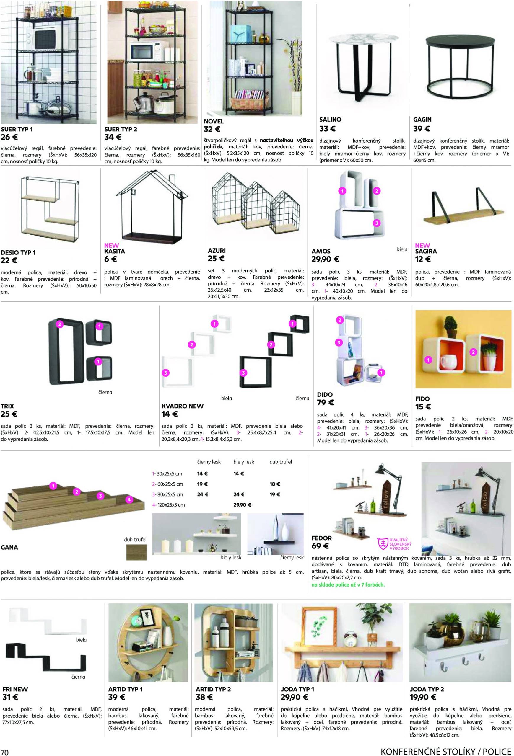 kondela - Kondela - Katalog nábytku a doplnkov leták platný od 01.04. - 31.12. - page: 70