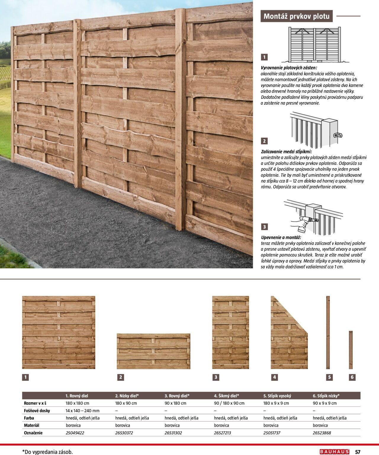 bauhaus - Bauhaus Katalóg Ploty a záhradné domčeky 11.04.2024 - 31.10.2024 - page: 57