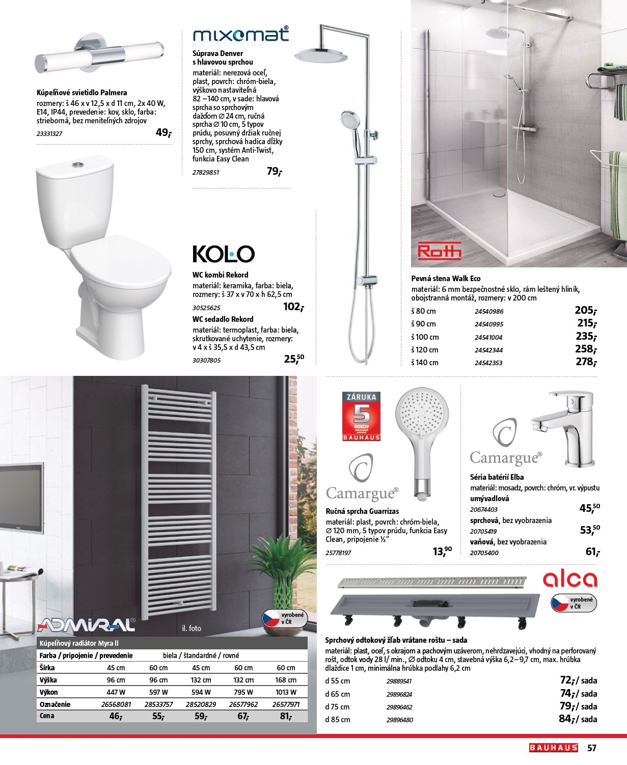 bauhaus - Leták Bauhaus - Katalóg Sanita platný od 30.10. do 30.03. - page: 57