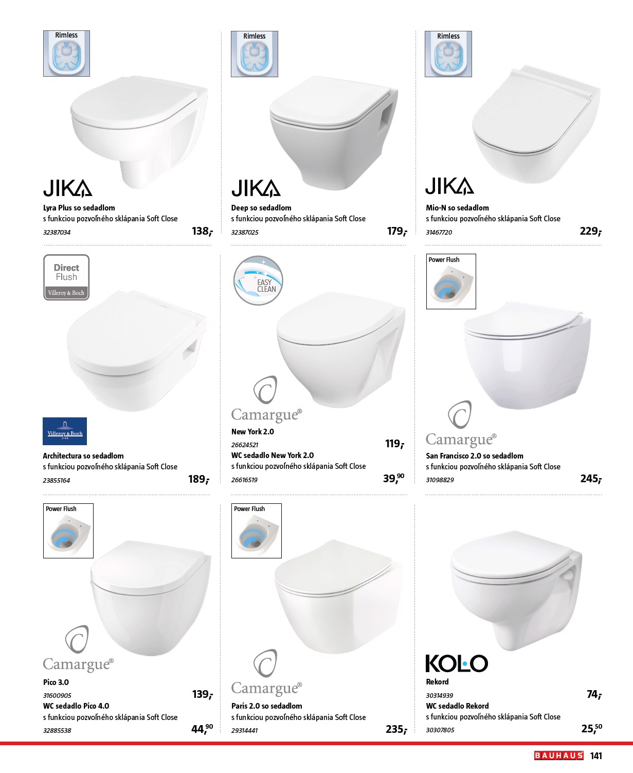 bauhaus - Leták Bauhaus - Katalóg Sanita platný od 30.10. do 30.03. - page: 141