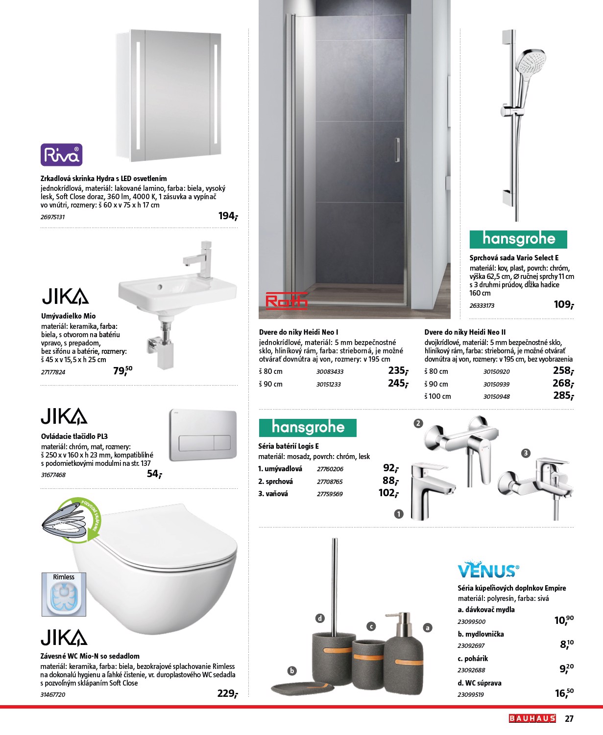 bauhaus - Leták Bauhaus - Katalóg Sanita platný od 30.10. do 30.03. - page: 27