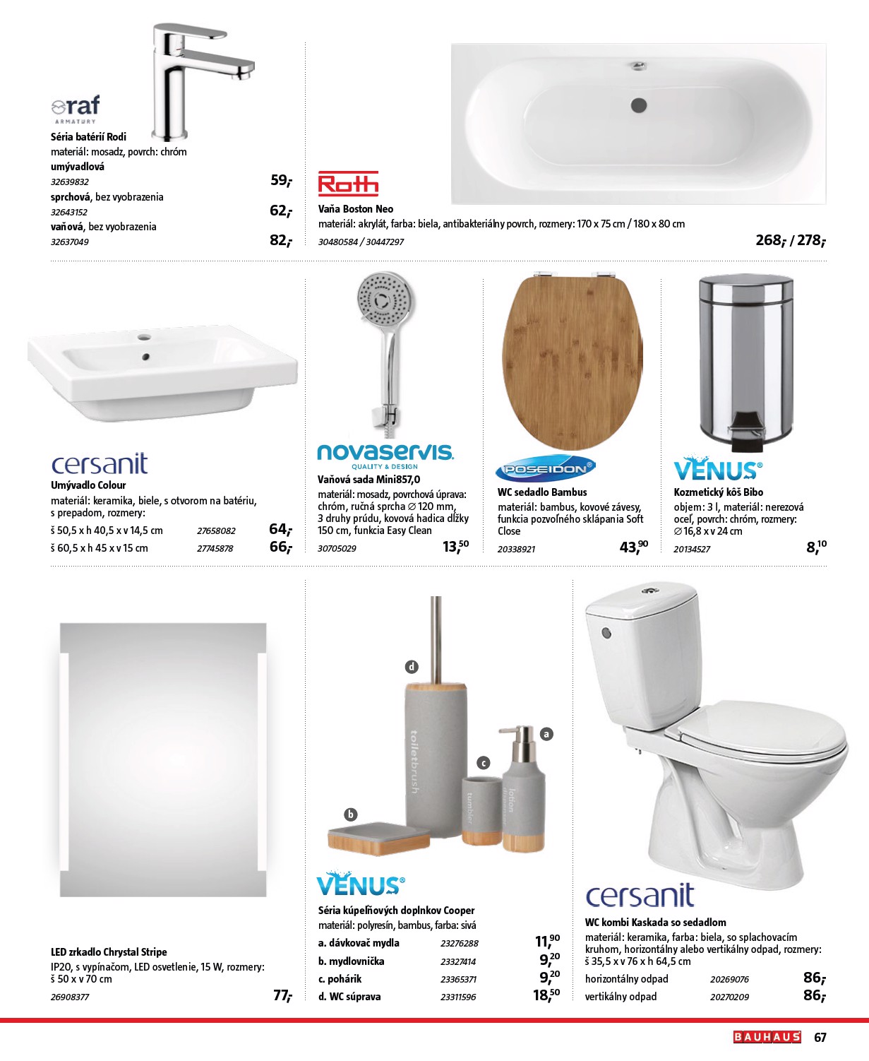 bauhaus - Leták Bauhaus - Katalóg Sanita platný od 30.10. do 30.03. - page: 67