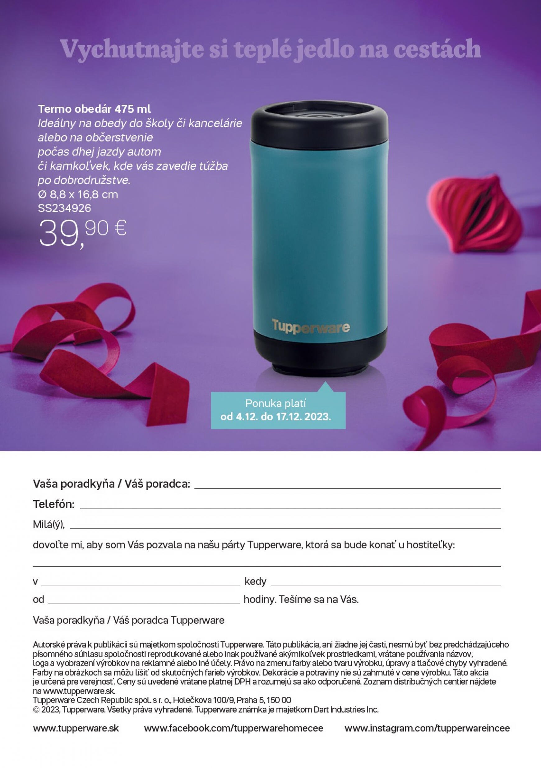 tupperware - Tupperware - Najlepšie kuchárske zážitky prichádzajú s varením a pečením pre vašich najbližších platný od 04.12.2023 - page: 16