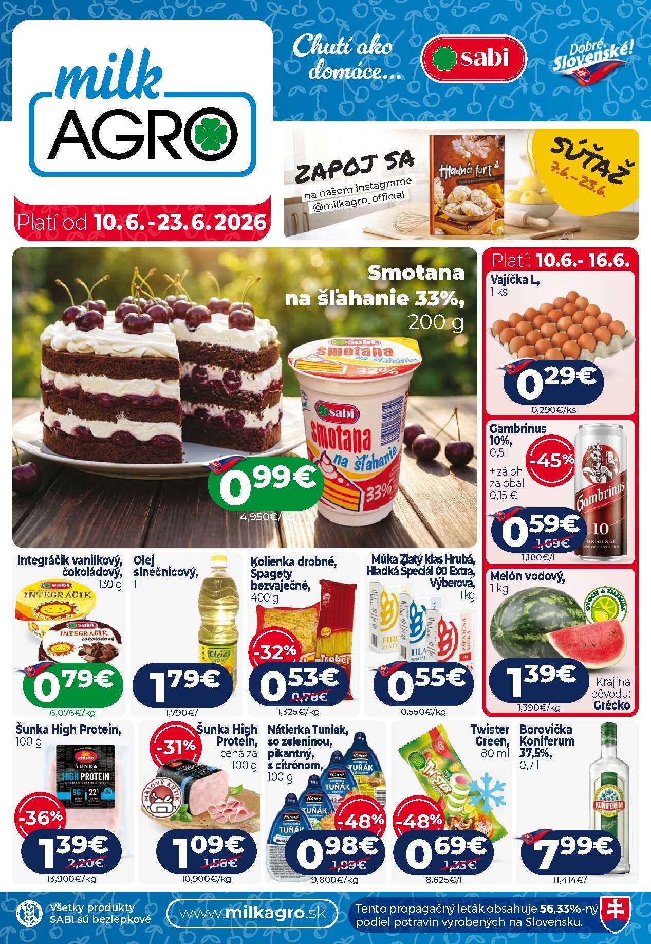 milk-agro - Nový Milk Agro leták od stredy, 10.06.2026 do utorka, 23.06.2026