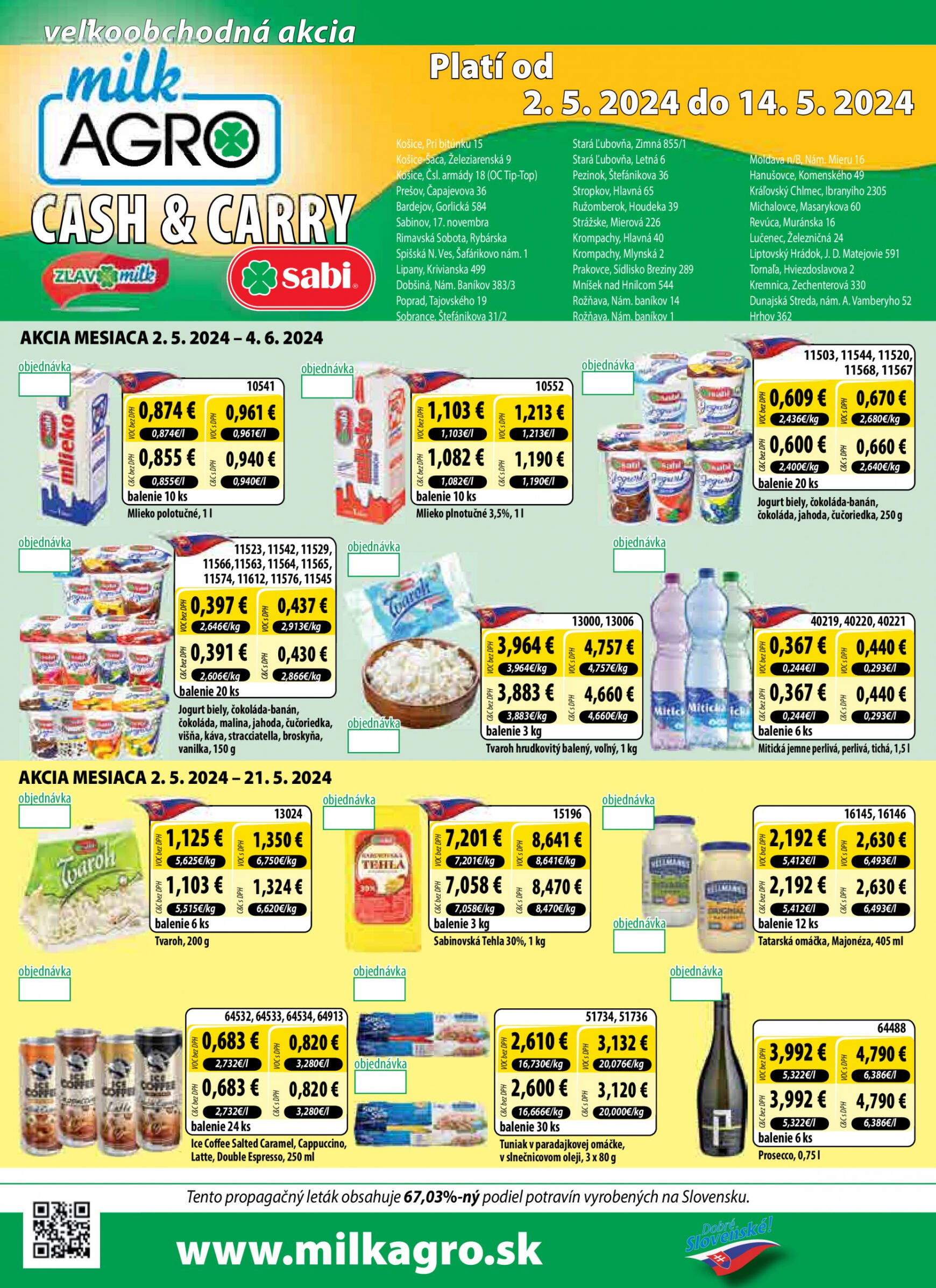 milk-agro - Milk Agro - Cash & Carry leták platný od 02.05. - 14.05.