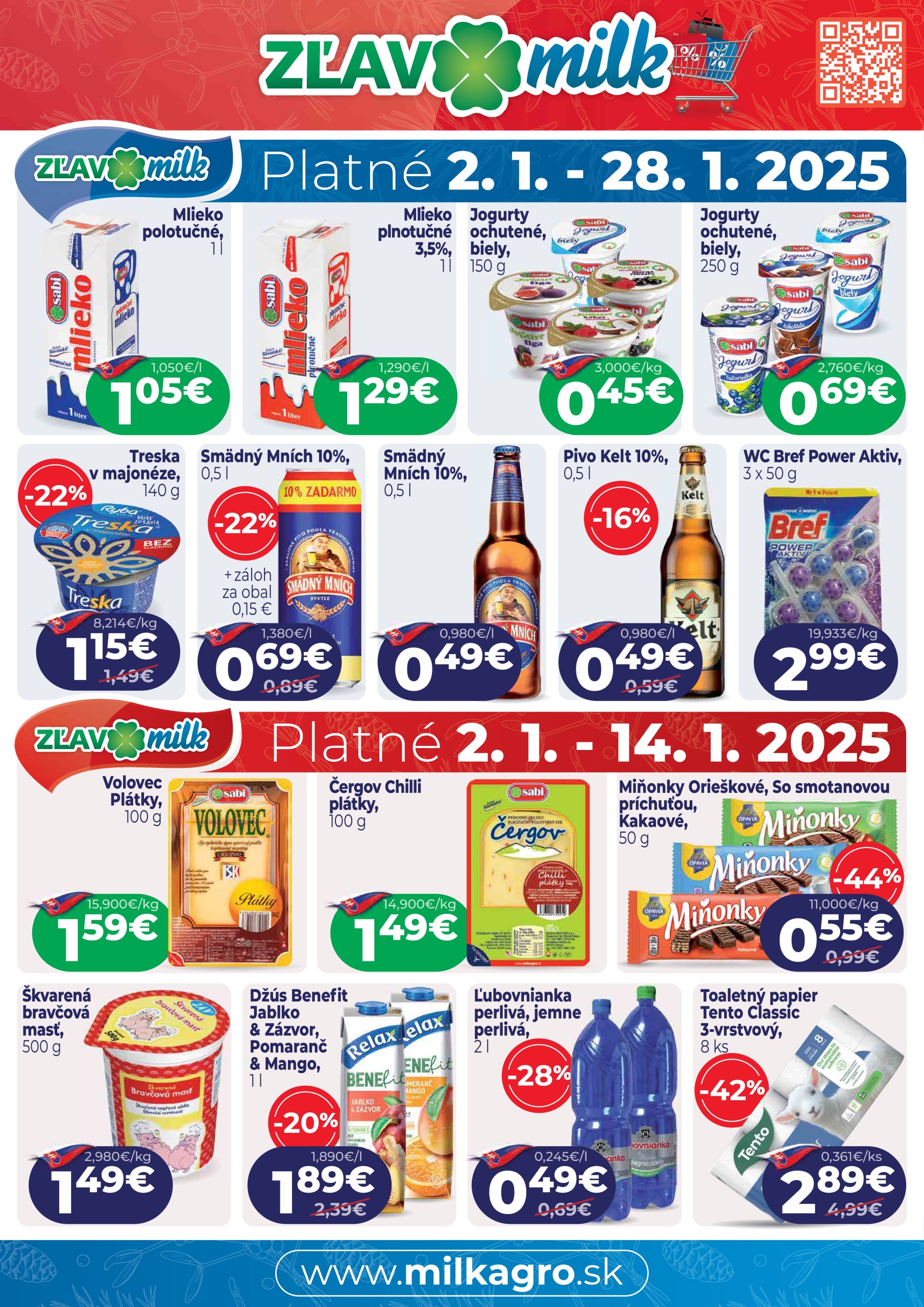 milk-agro - Milk Agro - Zľavy Milk leták platný od 02.01. - 28.01.