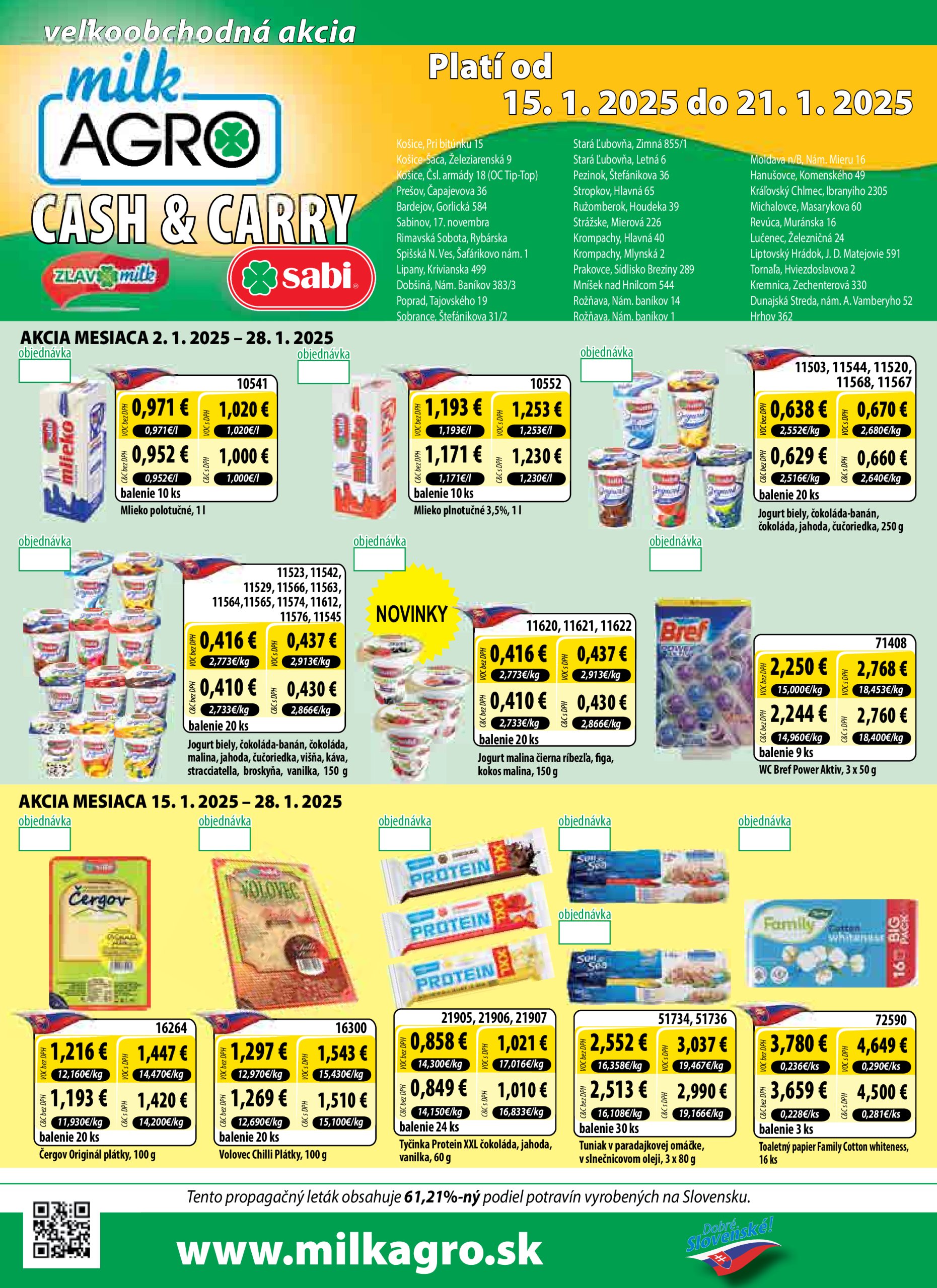 milk-agro - Milk Agro - Cash & Carry leták platný od 15.01. - 21.01.