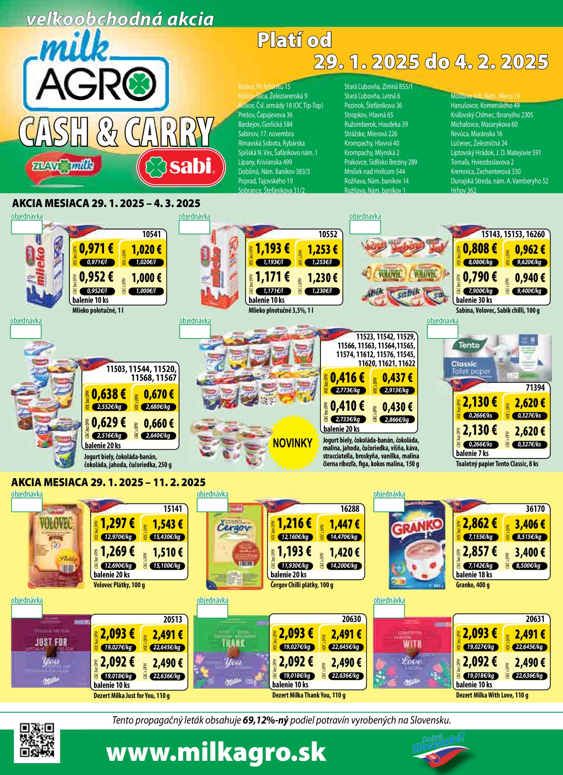 milk-agro - Milk Agro - Cash & Carry leták platný od 29.01. - 04.02.