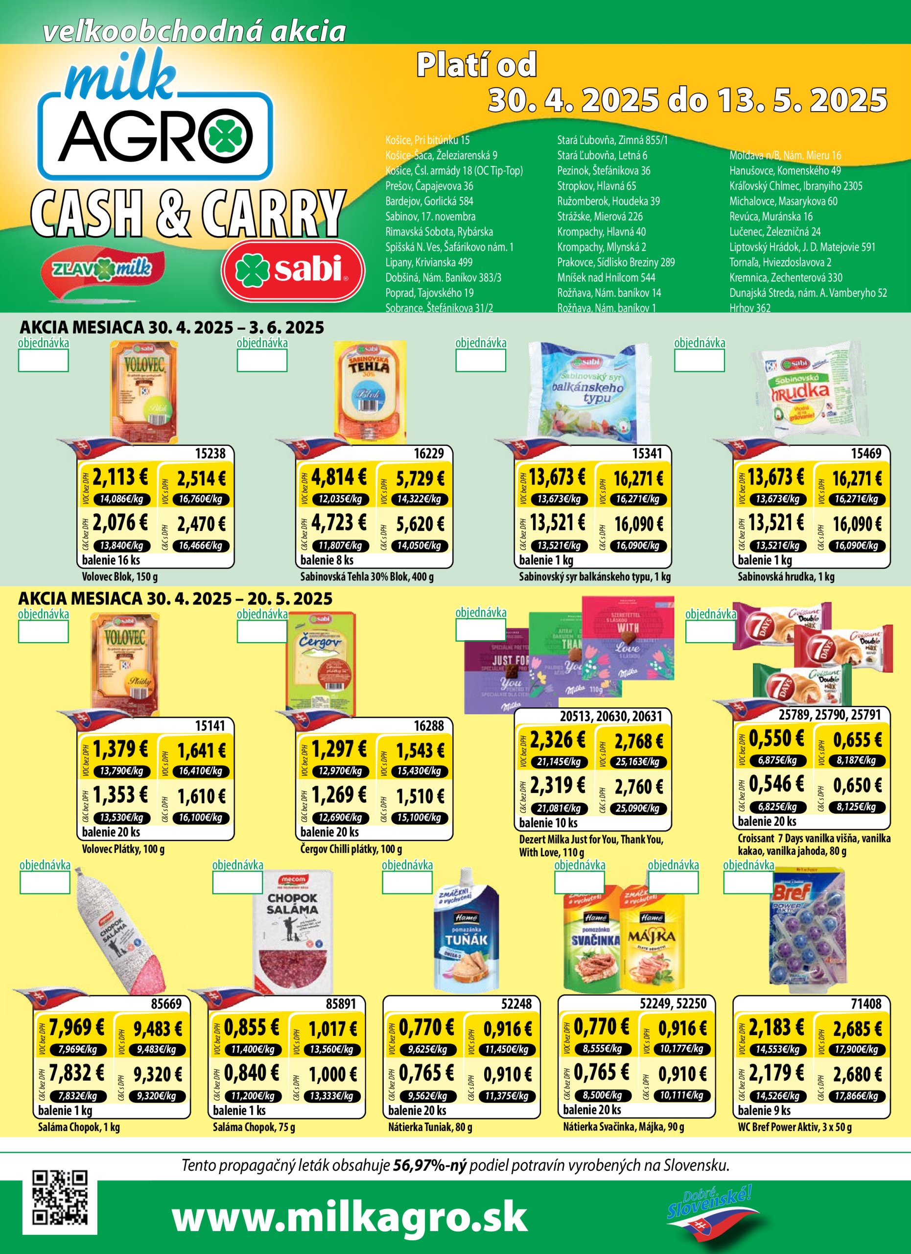 milk-agro - Milk Agro - Cash & Carry leták platný od 30.04. - 13.05.