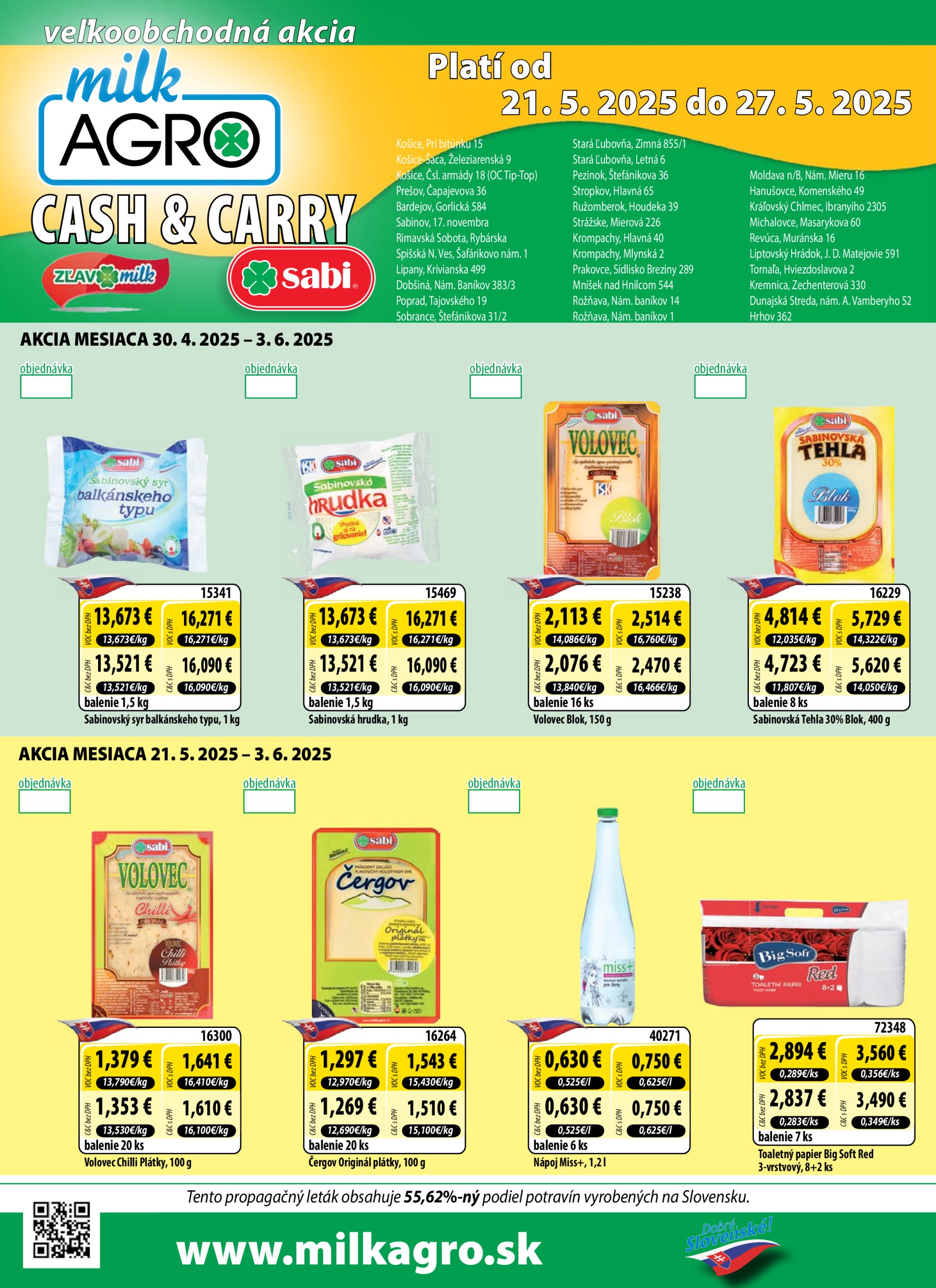 milk-agro - Milk Agro - Cash & Carry leták platný od 21.05. - 27.05.