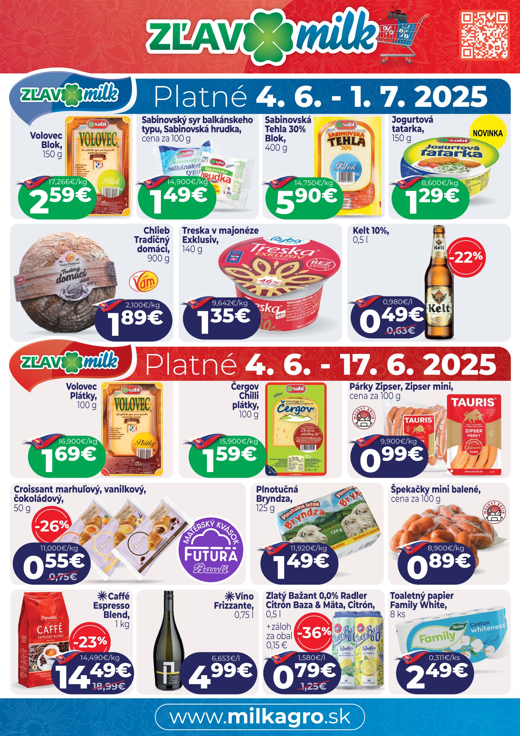 milk-agro - Leták Milk Agro - Zľavy Milk platný od 04.06. do 01.07. - page: 1