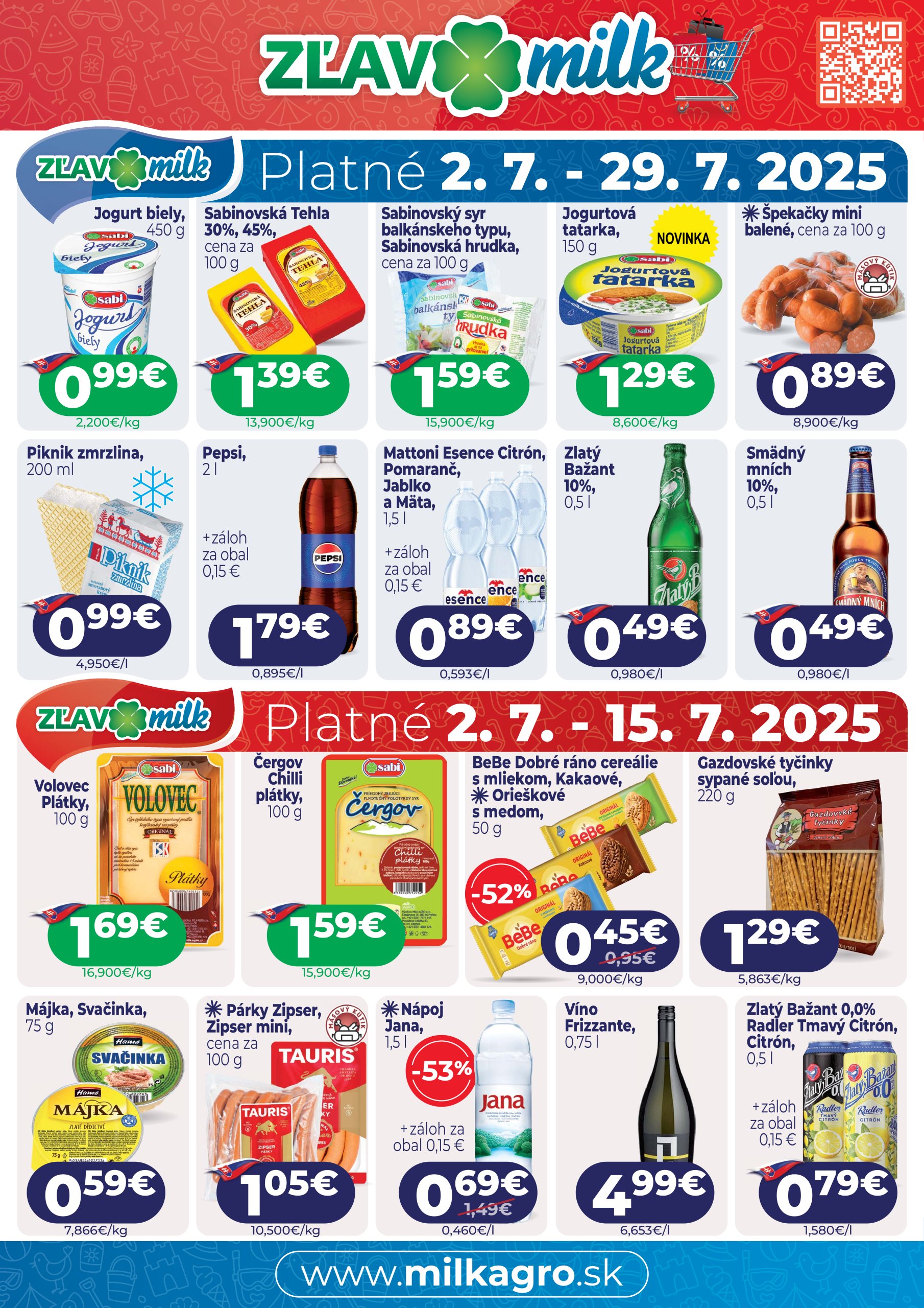 milk-agro - Leták Milk Agro - Zľavy Milk platný od 02.07. do 29.07.