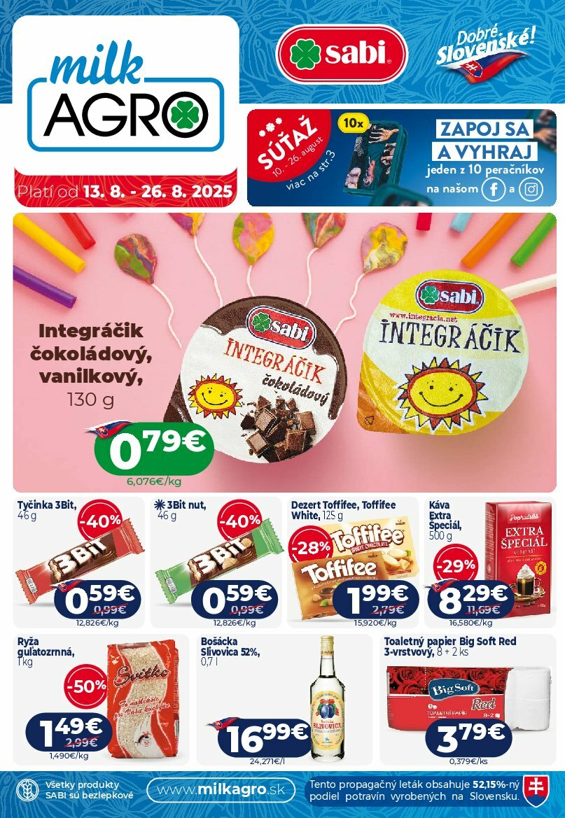 milk-agro - Leták Milk Agro platný od 13.08. do 26.08.