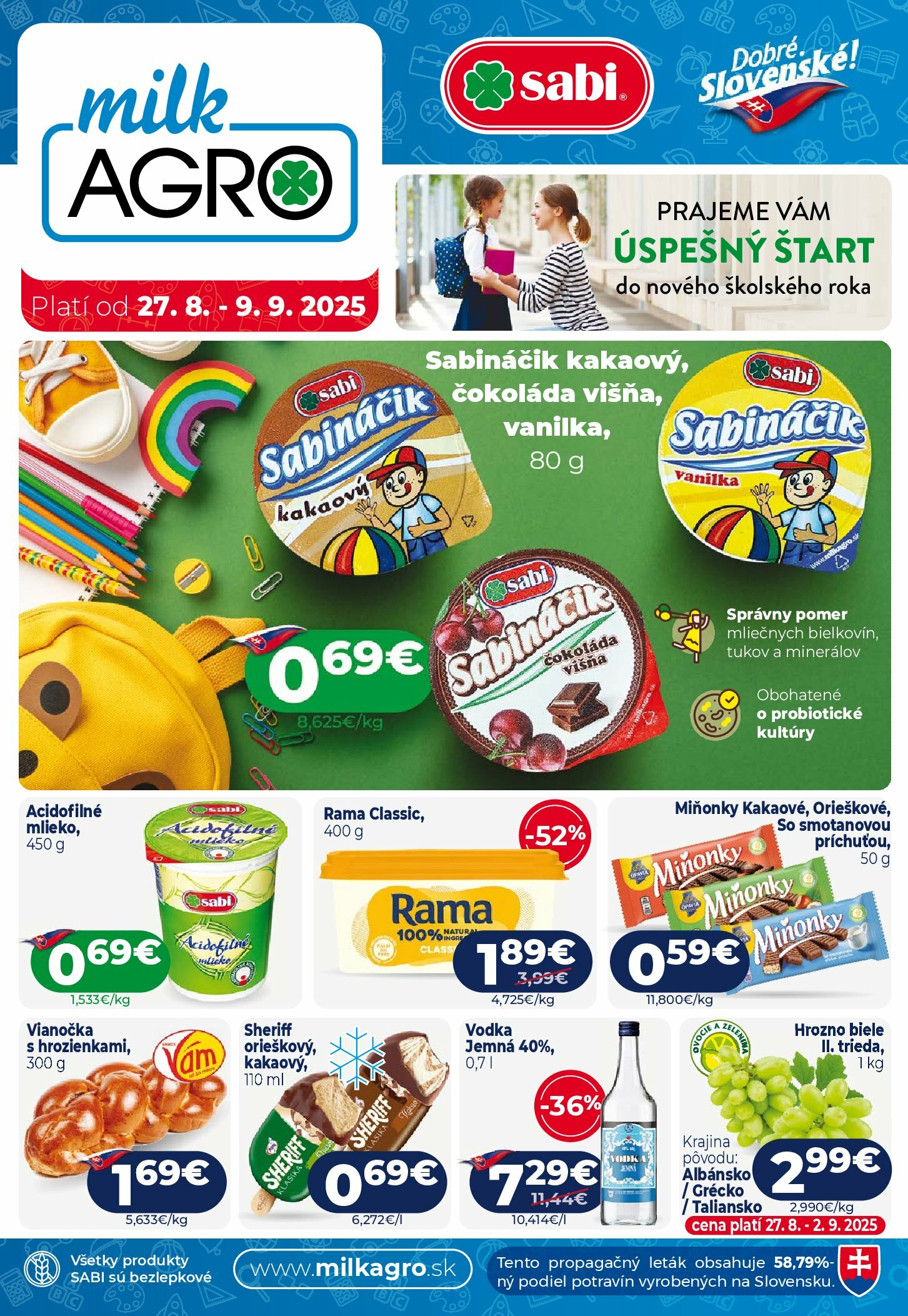 milk-agro - Leták Milk Agro platný od 27.08. do 09.09.