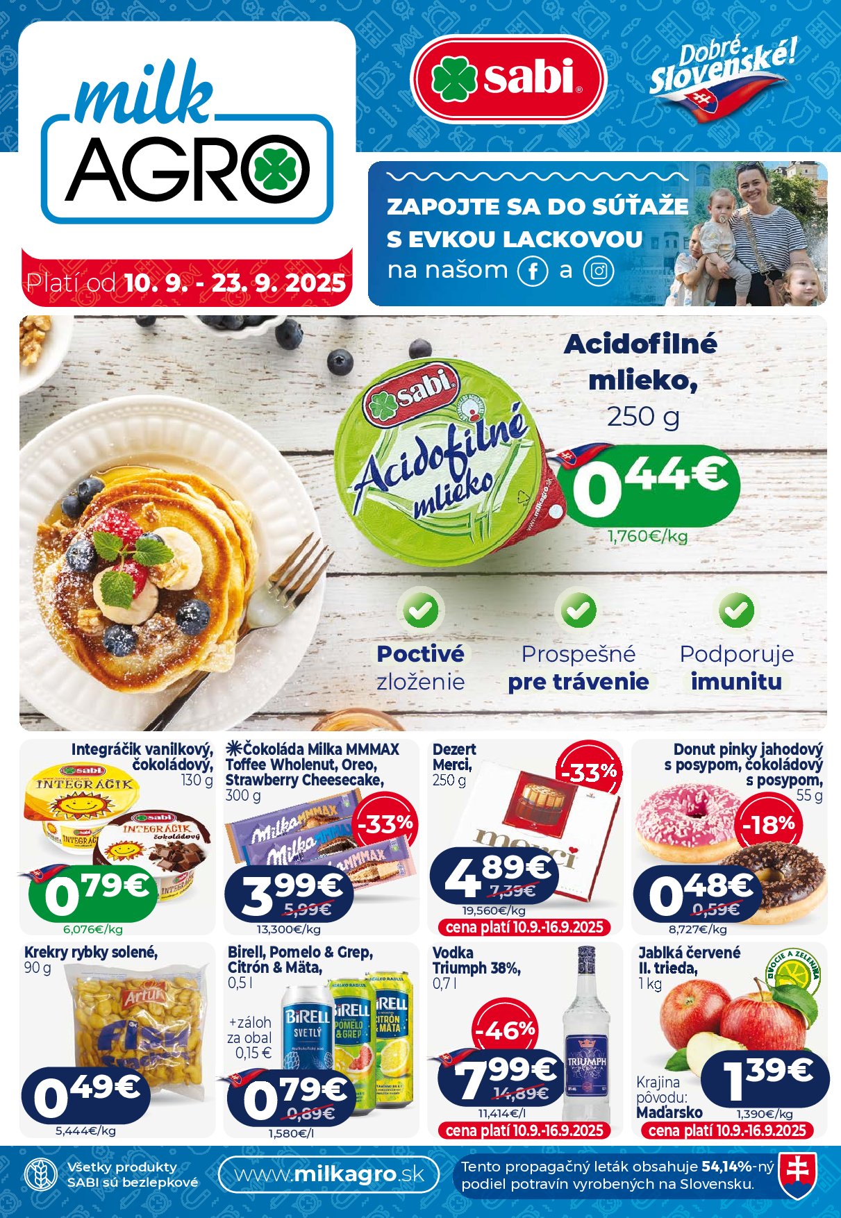 milk-agro - Leták Milk Agro platný od 10.09. do 23.09.
