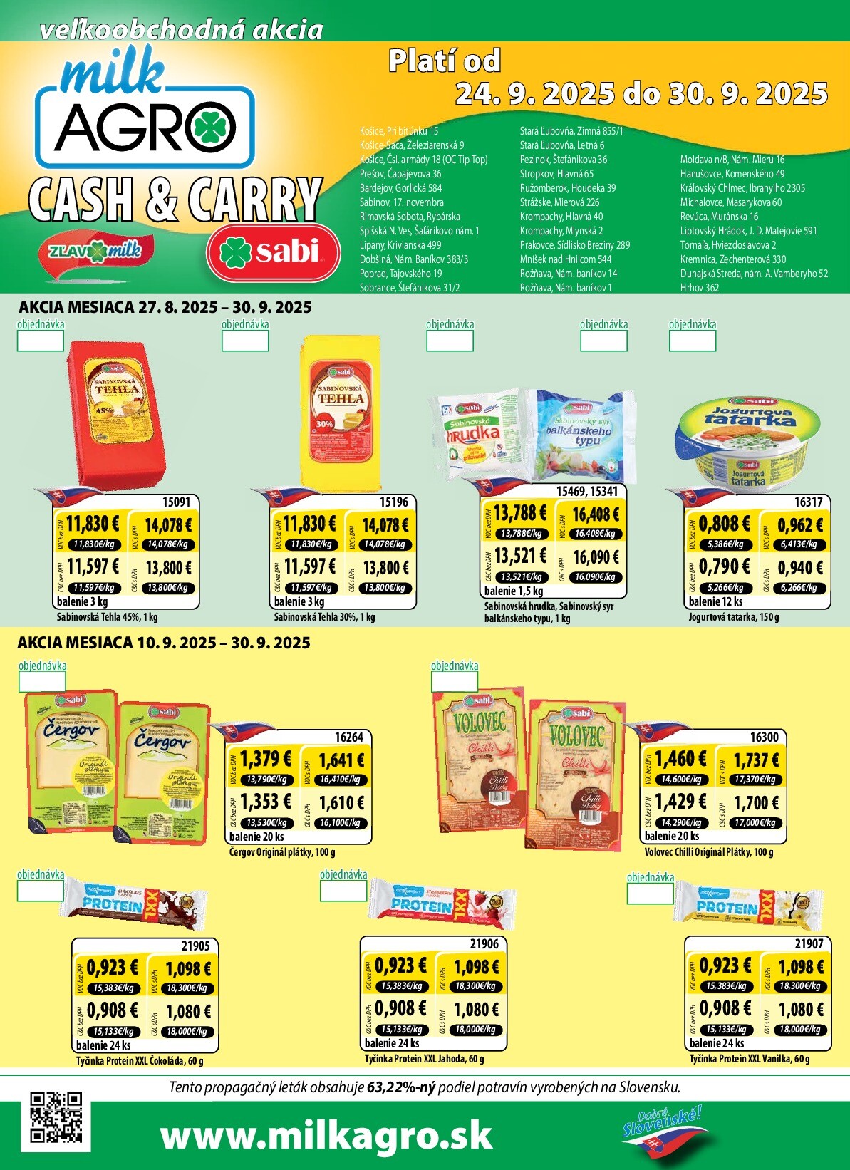 milk-agro - Leták Milk Agro - Cash & Carry platný od 24.09. do 30.09.