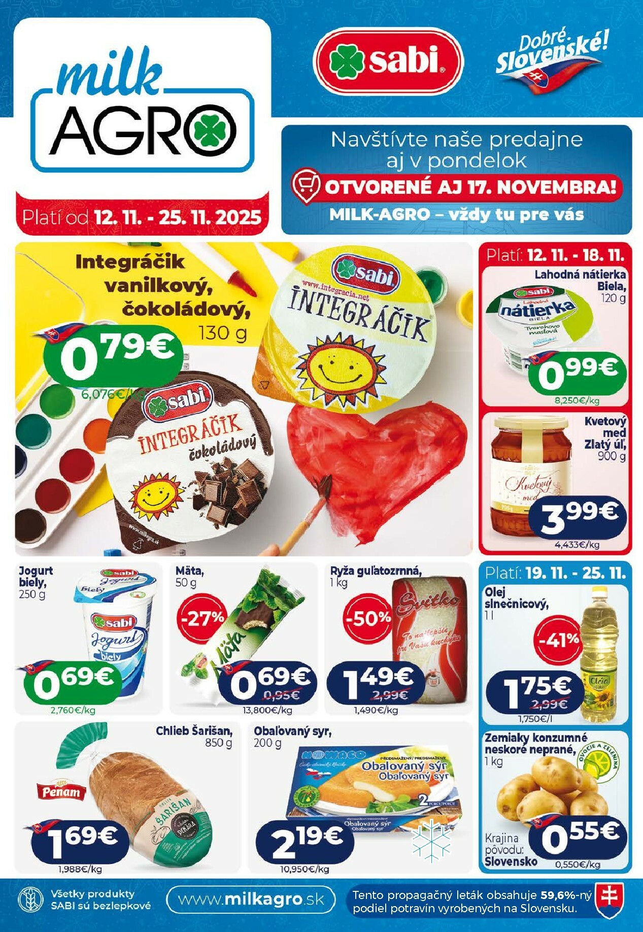 milk-agro - Leták Milk Agro platný od 12.11. do 25.11.