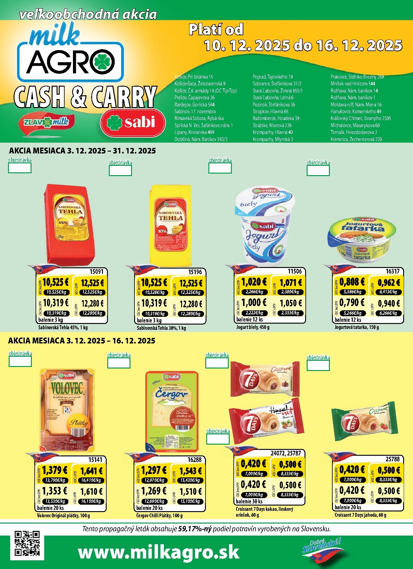 milk-agro - Leták Milk Agro - Cash & Carry platný od 10.12. do 16.12.