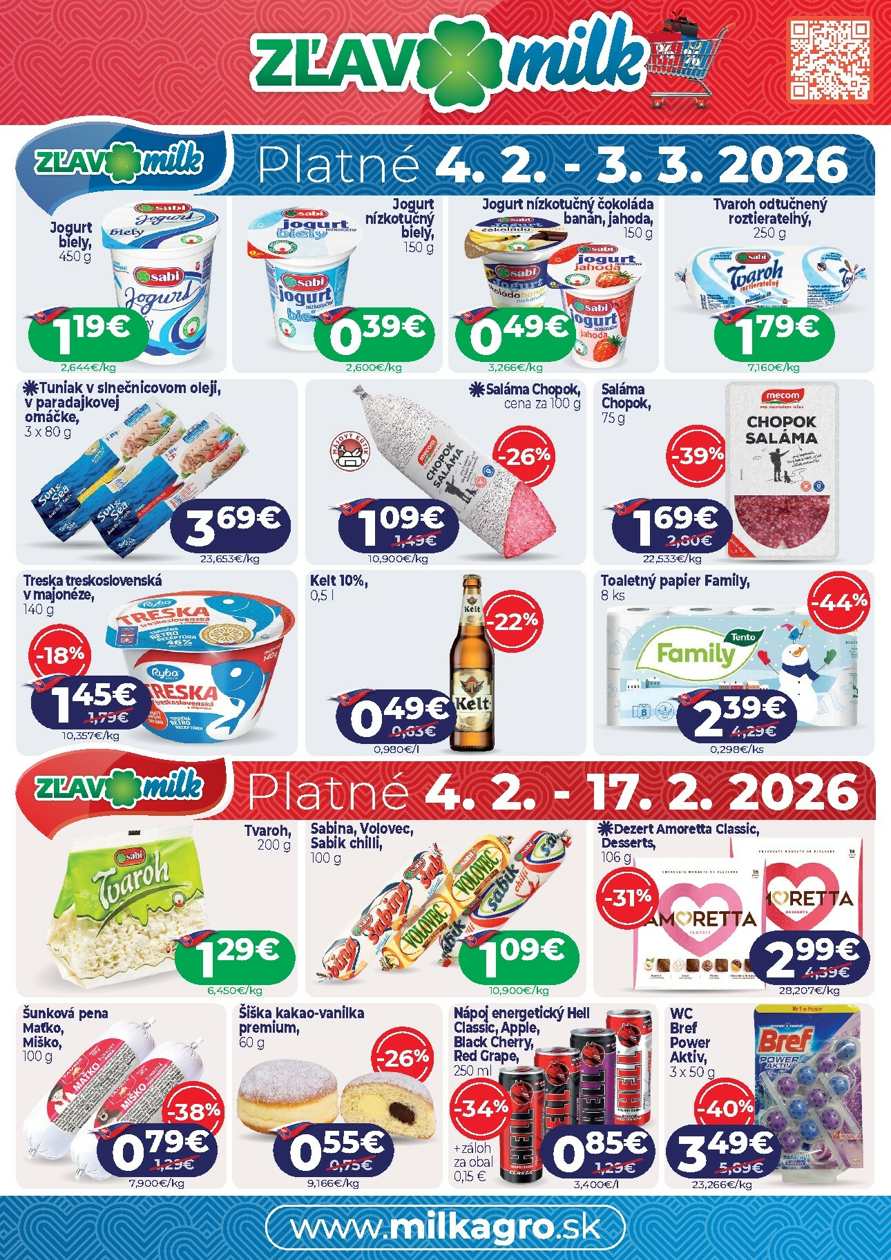 milk-agro - Leták Milk Agro - Zľavomilk platný od 04.02.2026 do 03.03.2026 - page: 1