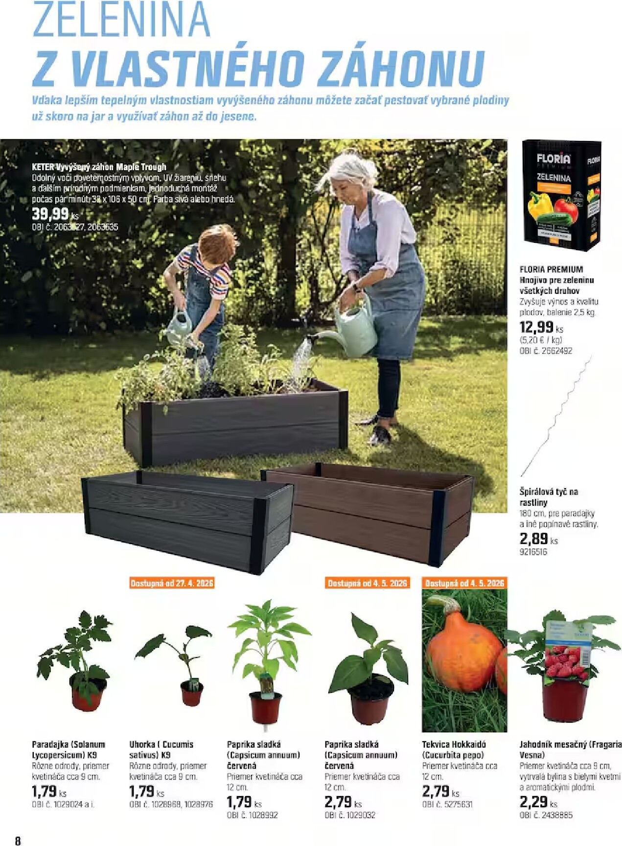 obi - Aktuálny leták OBI - Záhrada od stredy, 15.04.2026 do štvrtka, 14.05.2026 - page: 8