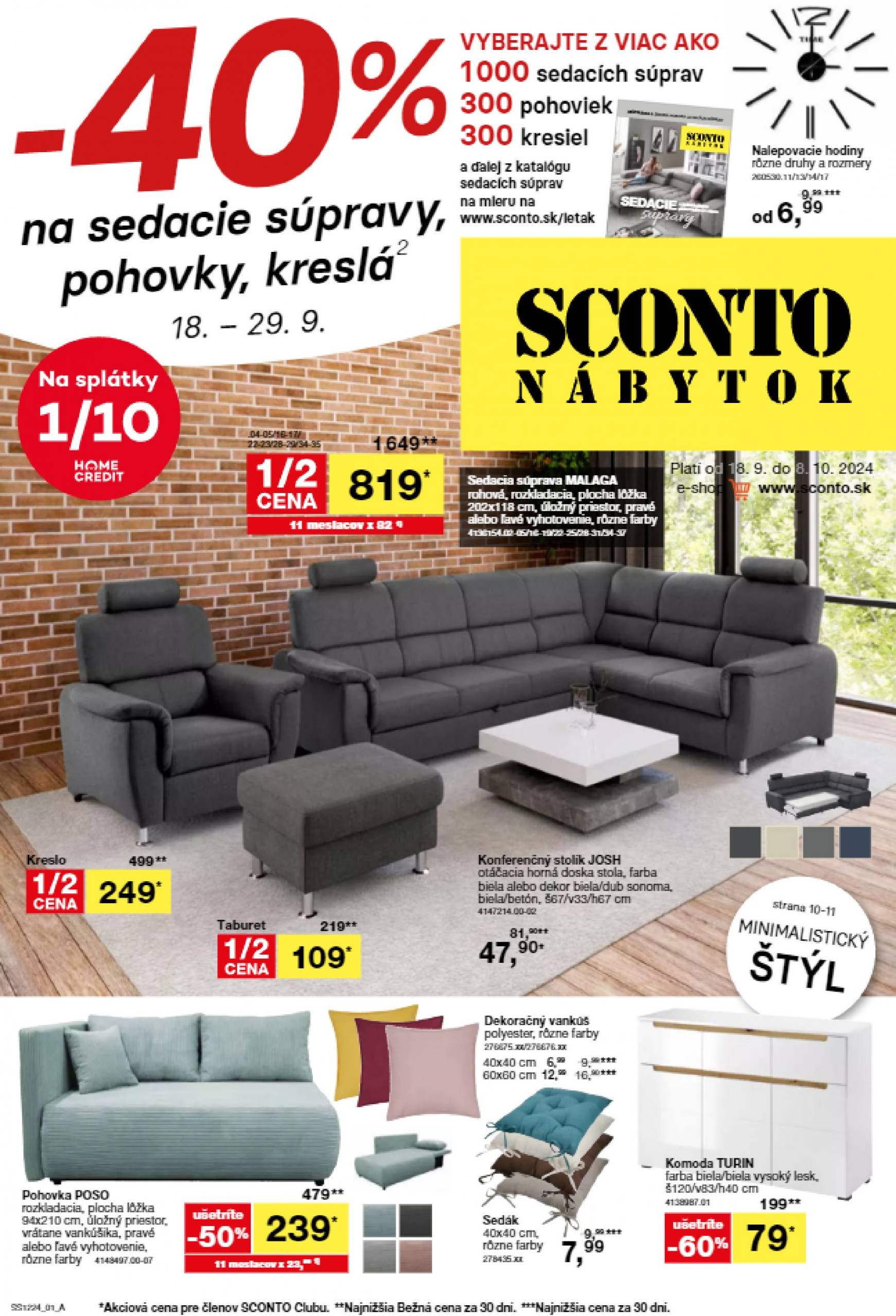 sconto-nabytok - SCONTO nábytok leták platný od 18.09. - 08.10.