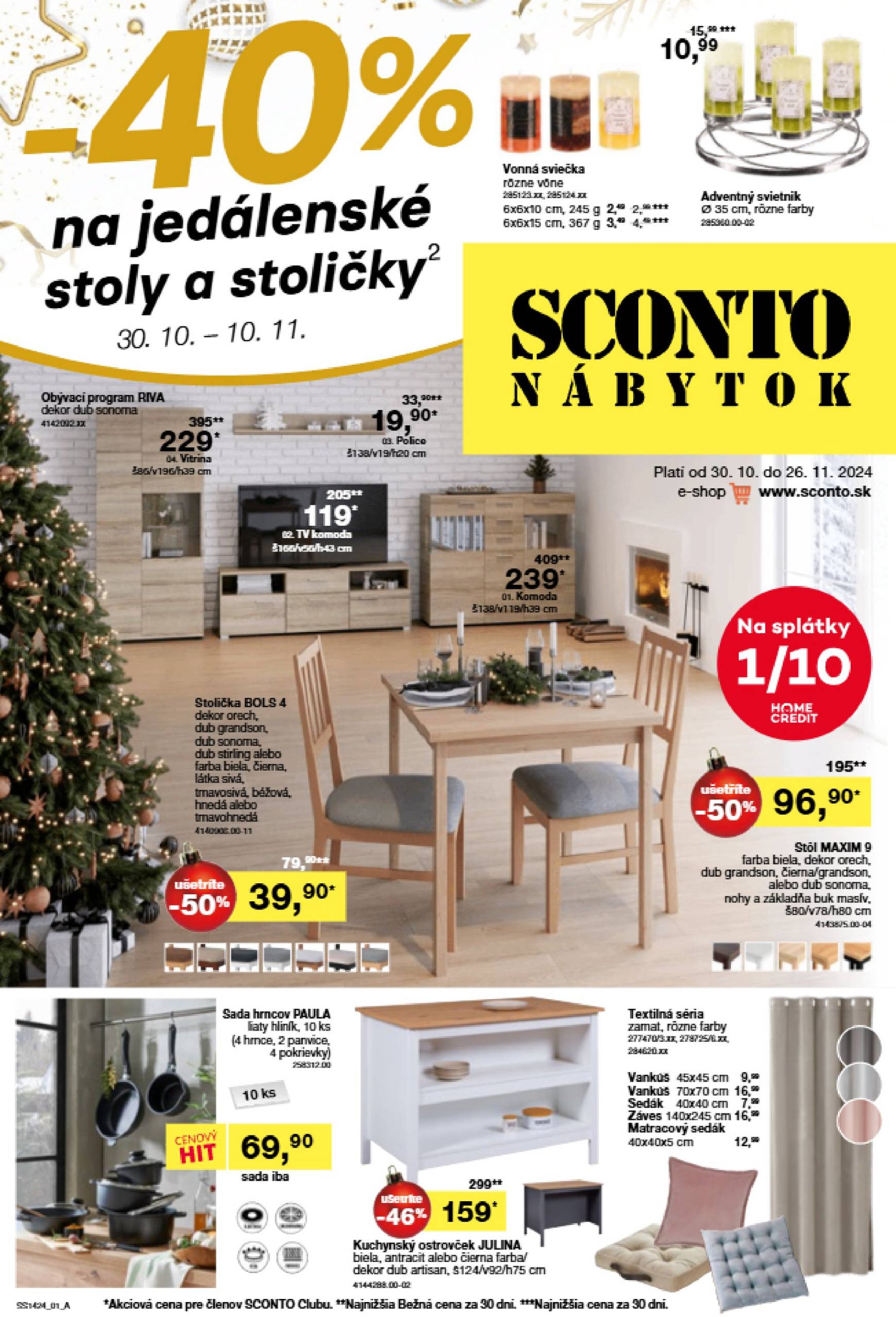 sconto-nabytok - SCONTO nábytok leták platný od 30.10. - 26.11.