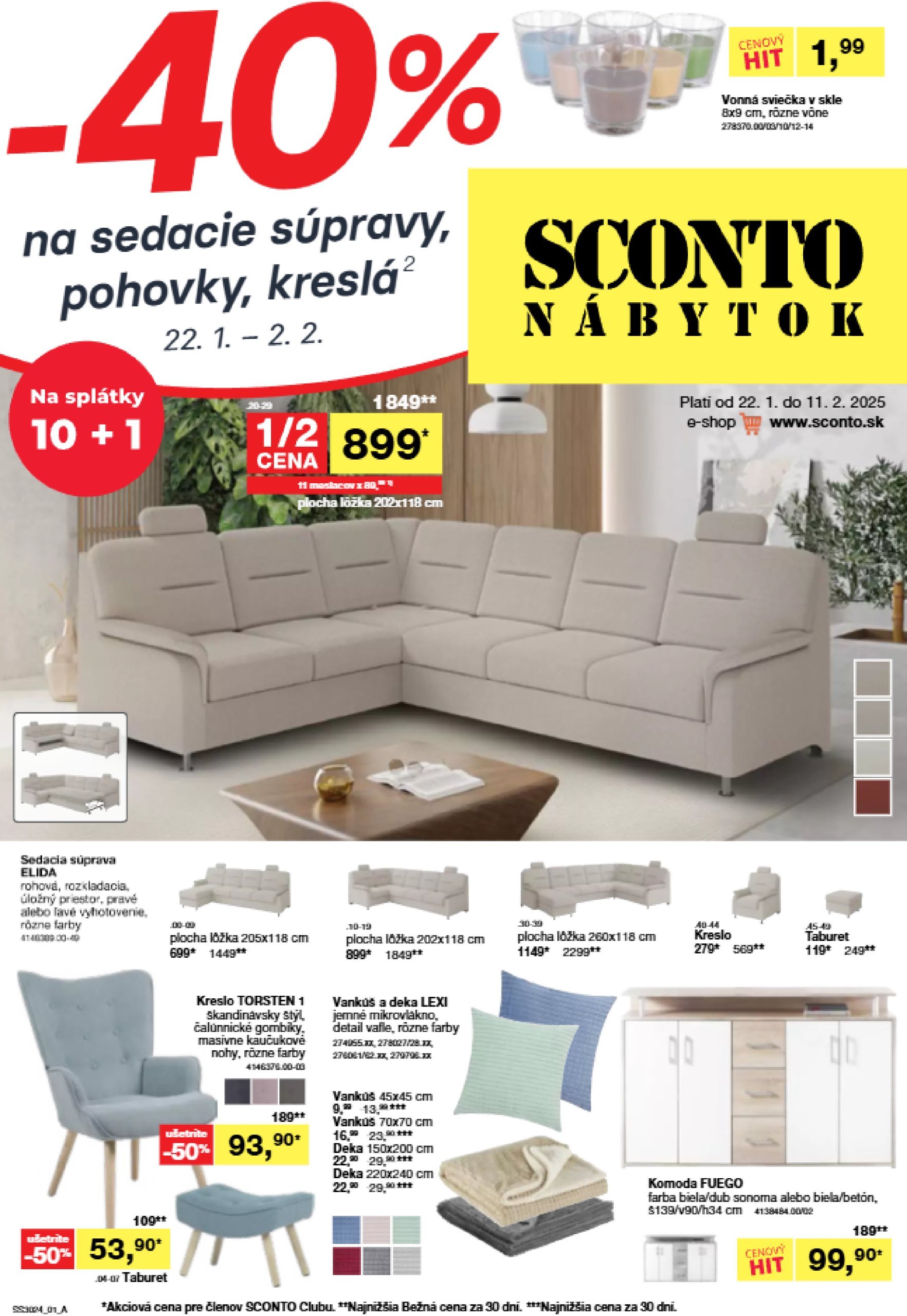 sconto-nabytok - SCONTO nábytok leták platný od 22.01. - 02.02.