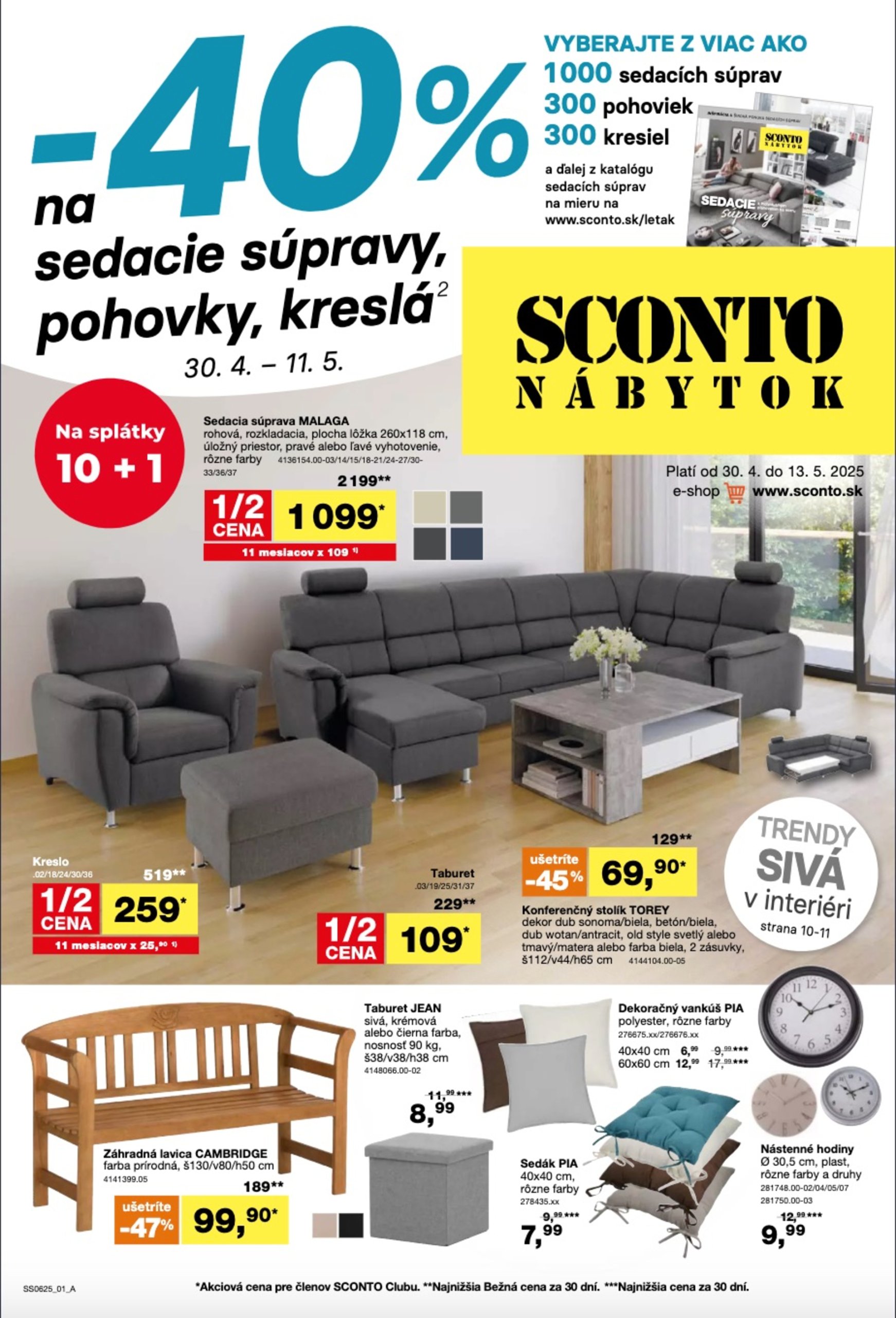 sconto-nabytok - SCONTO nábytok leták platný od 30.04. - 11.05.
