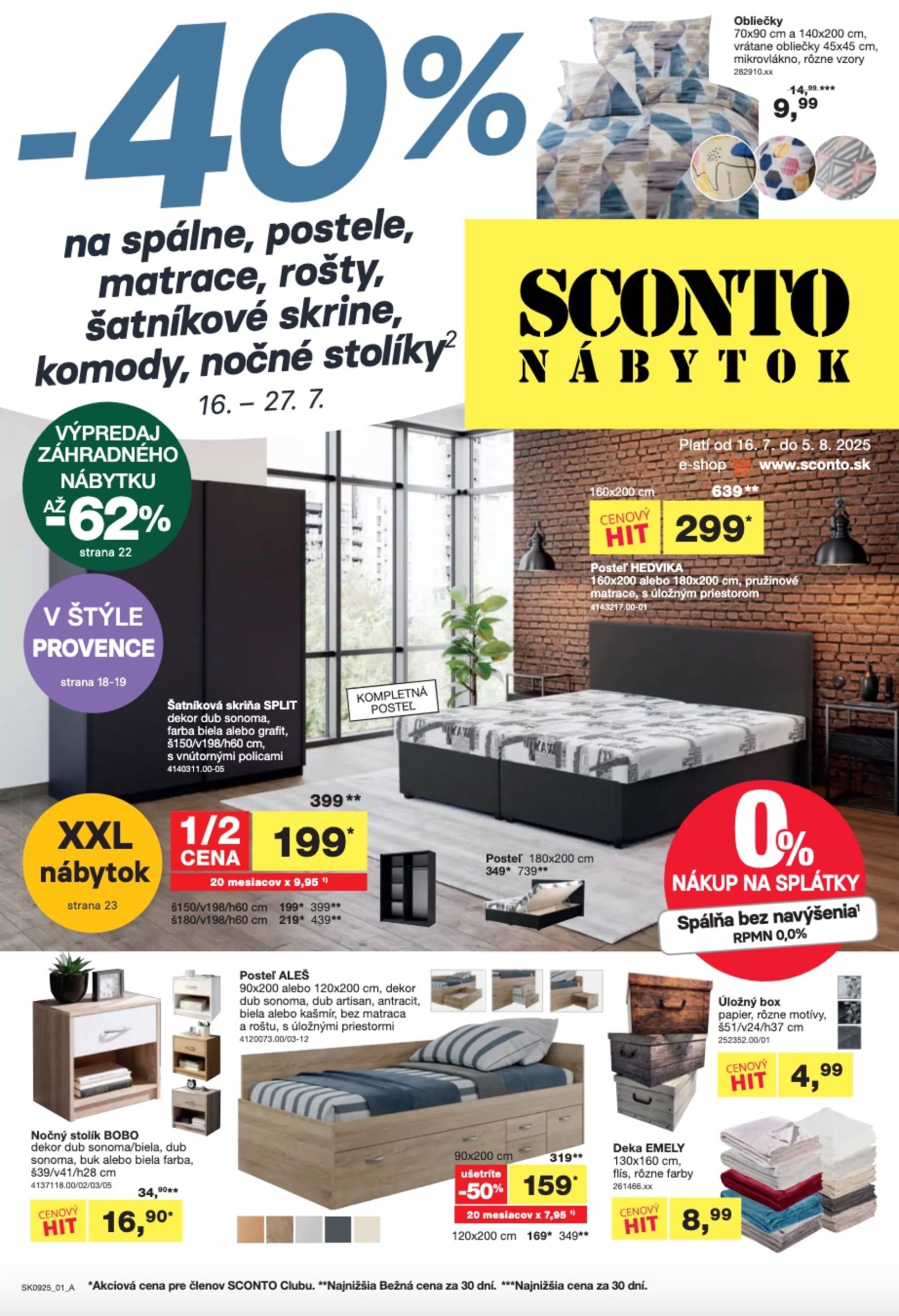 sconto-nabytok - Leták SCONTO nábytok platný od 16.07. do 05.08. - page: 1