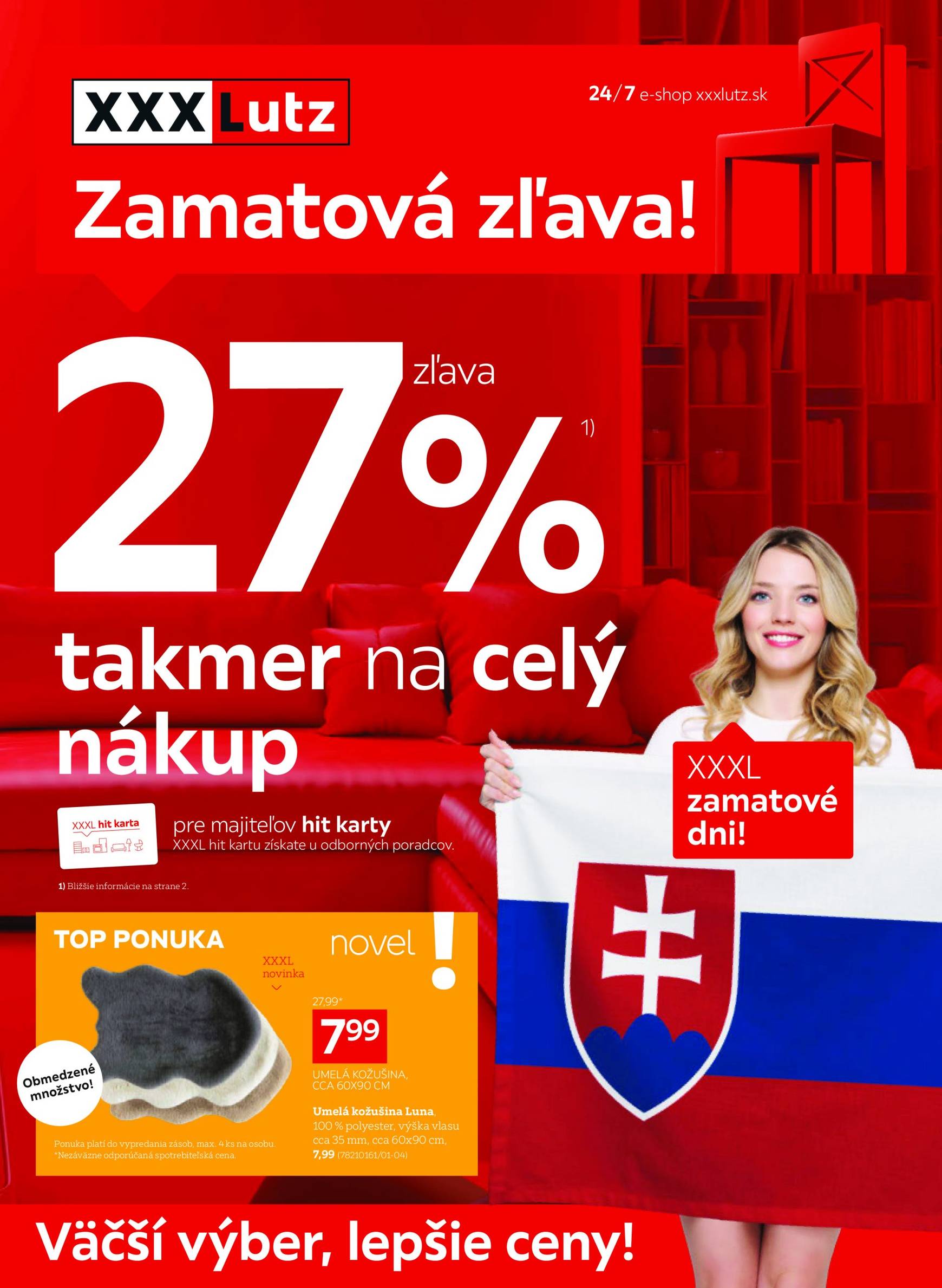 xxxlutz - XXXLutz - Zľava 27 % takmer na celý nákup leták platný od 11.11. - 24.11.