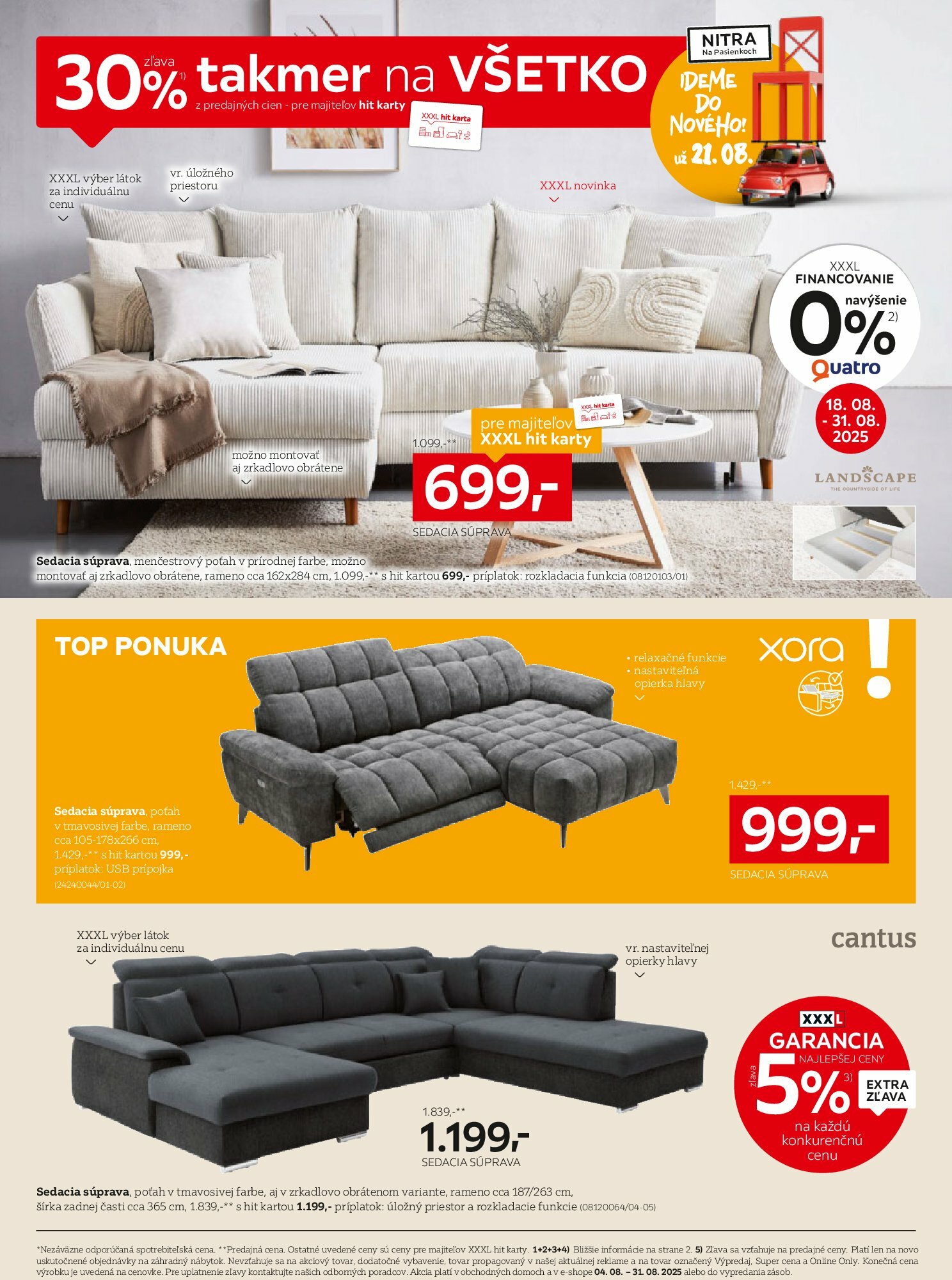 xxxlutz - Leták XXXLutz - Zľava 30 % takmer na všetko! platný od 18.08. do 31.08. - page: 4