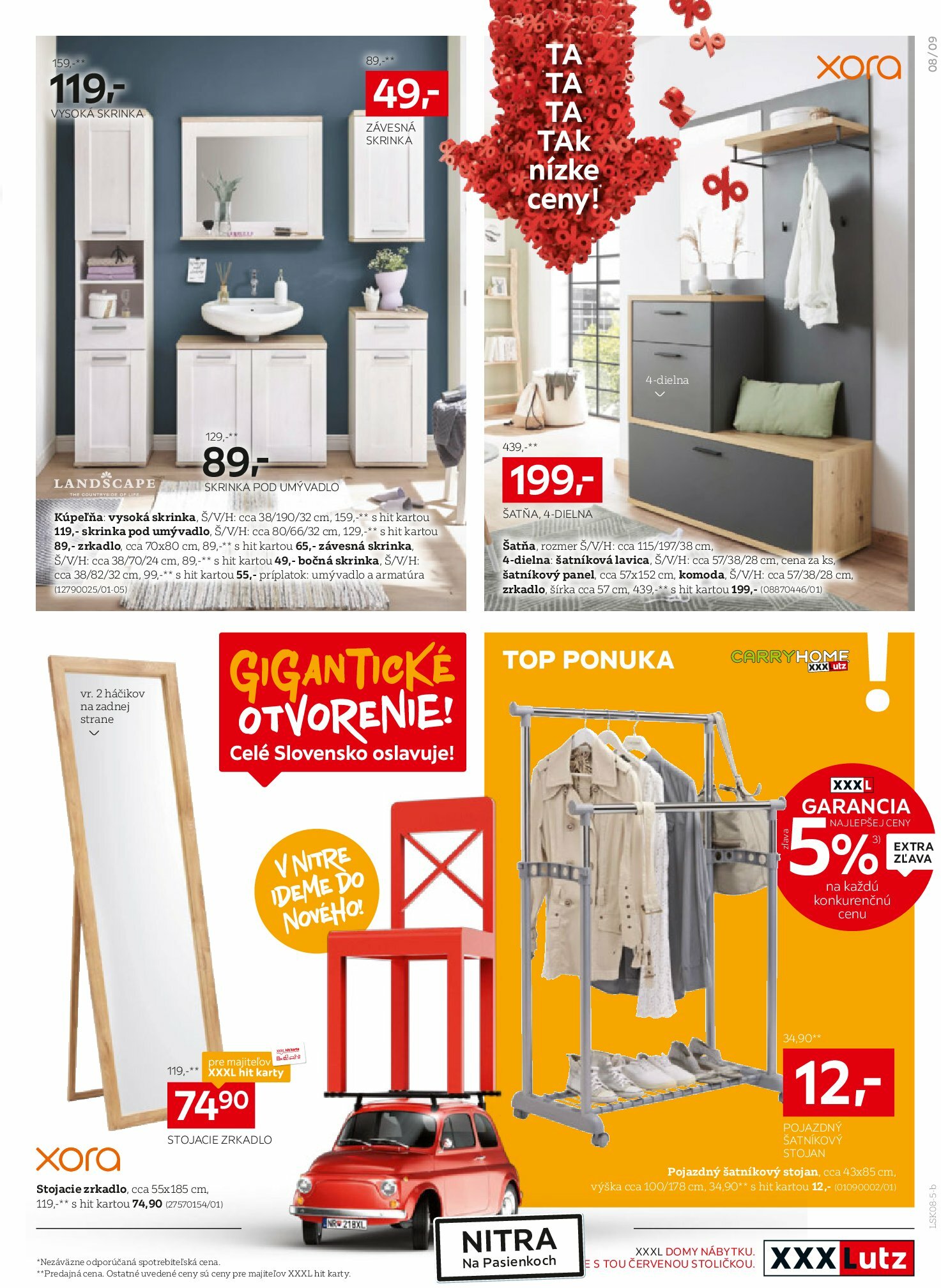 xxxlutz - Leták XXXLutz - Zľava 30 % takmer na všetko! platný od 18.08. do 31.08. - page: 9