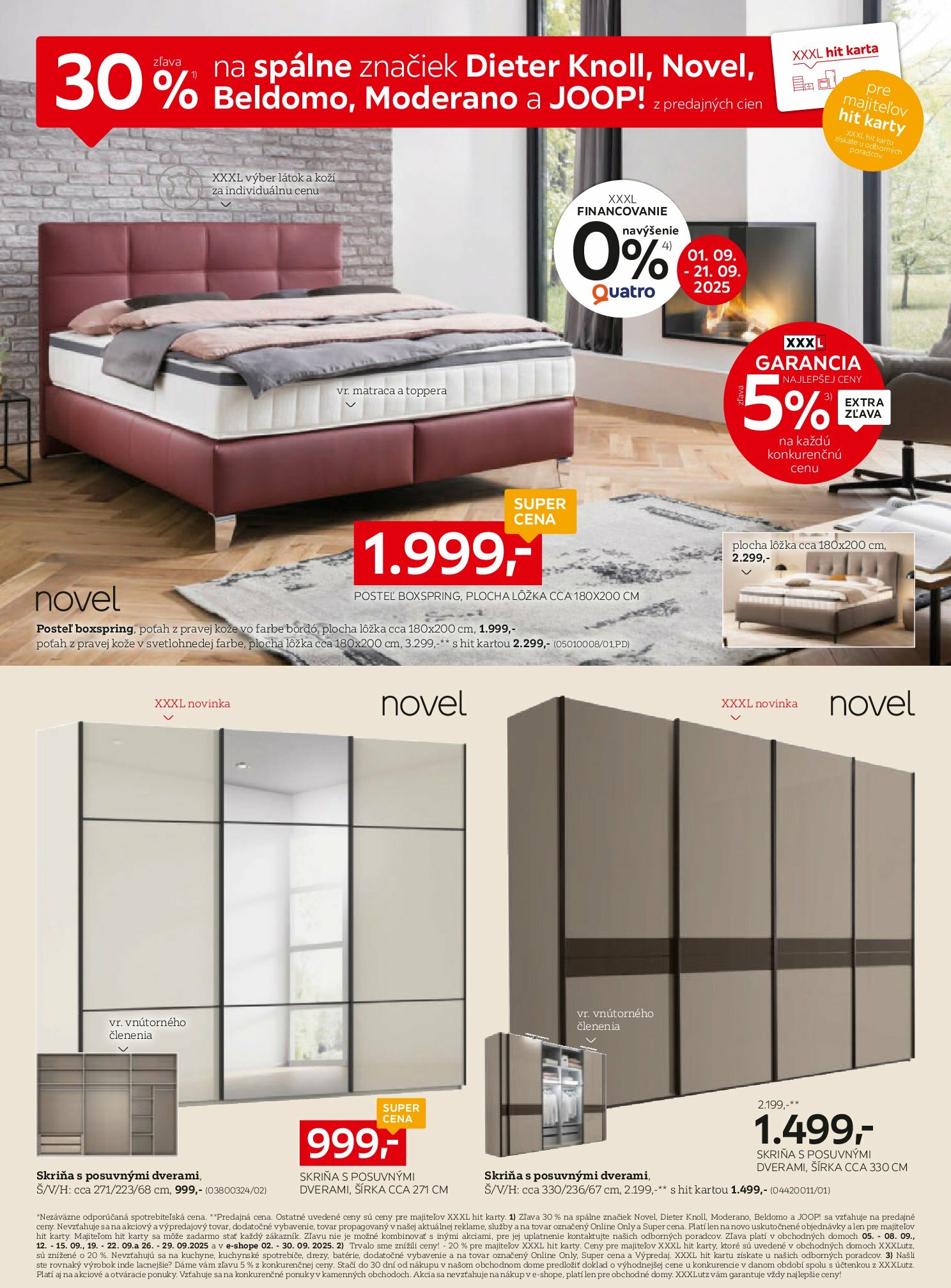 xxxlutz - Leták XXXLutz - Zľava 30 % na vybrané značky spální platný od 01.09. do 30.09. - page: 2
