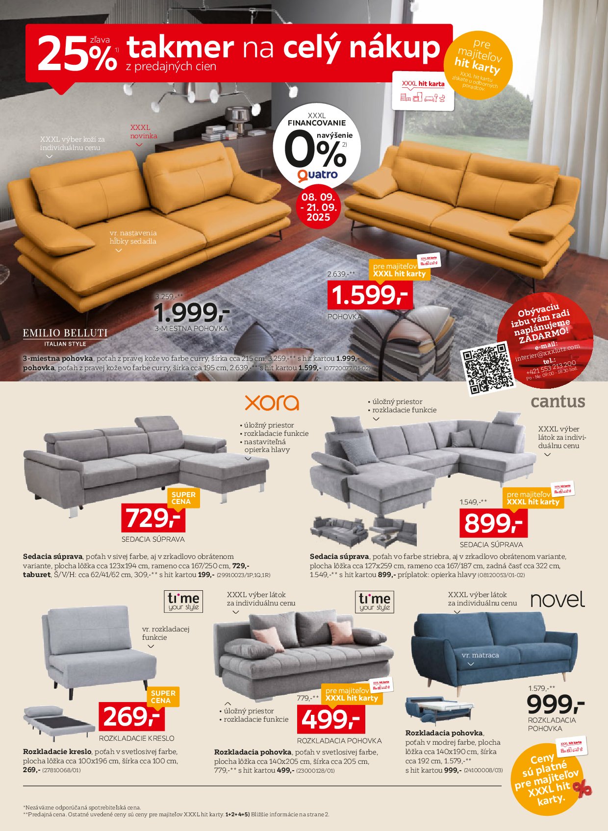 xxxlutz - Leták XXXLutz - Zľava 25 % takmer na všetko! platný od 08.09. do 21.09. - page: 4