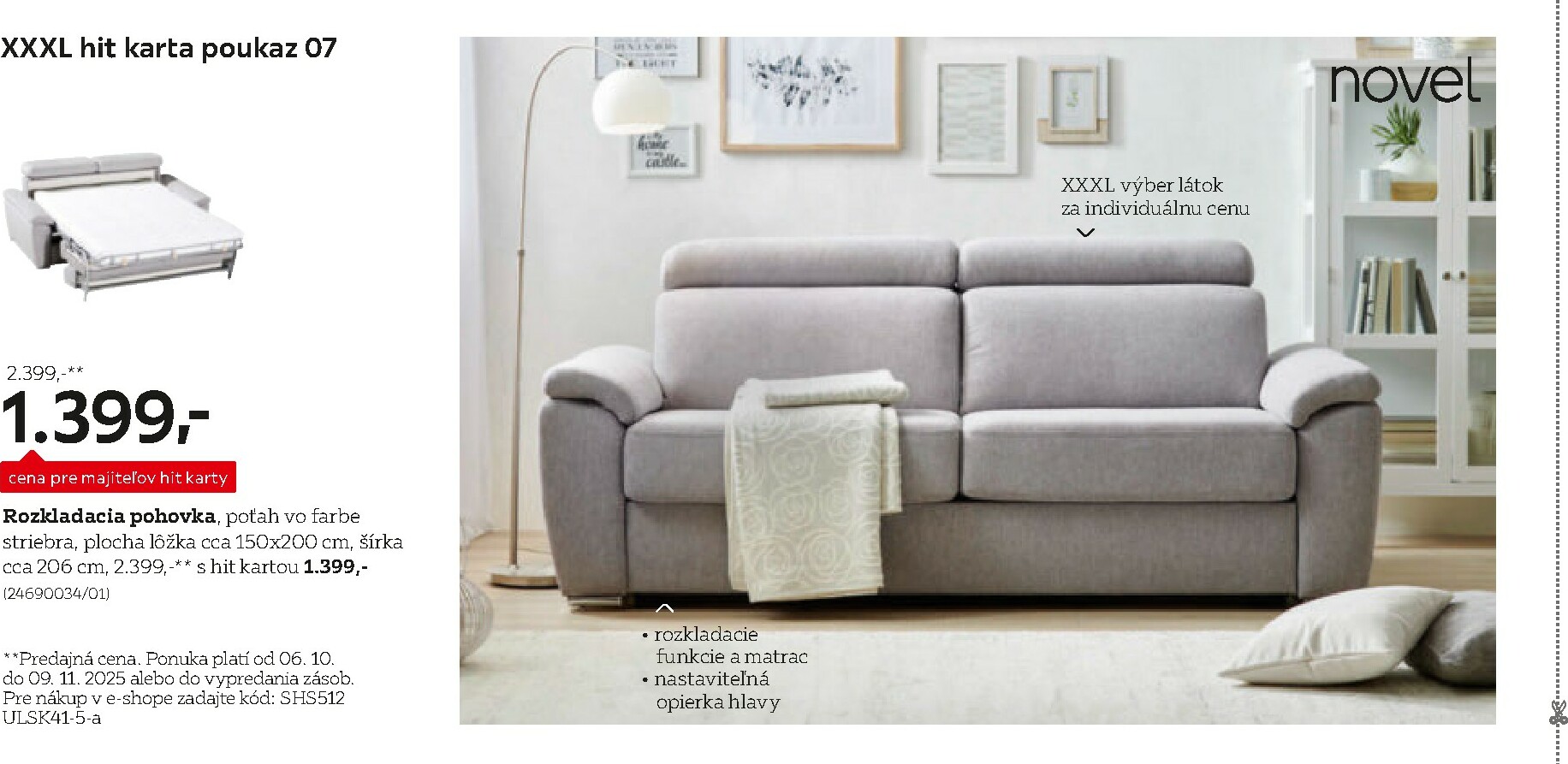 xxxlutz - Leták XXXLutz - Výhodné poukazy pre majiteľov HIT karty platný od 06.10. do 09.11. - page: 6