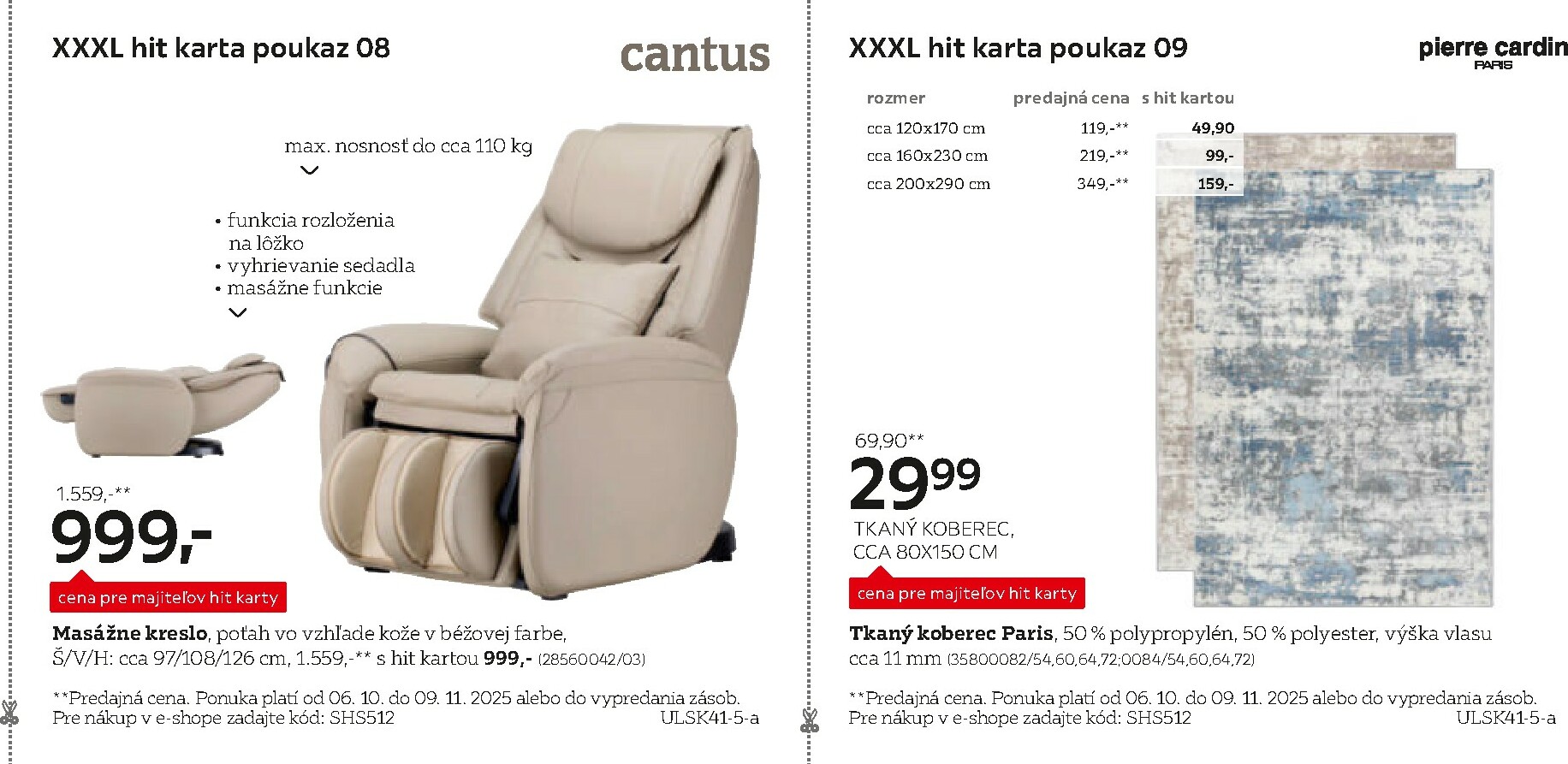 xxxlutz - Leták XXXLutz - Výhodné poukazy pre majiteľov HIT karty platný od 06.10. do 09.11. - page: 7