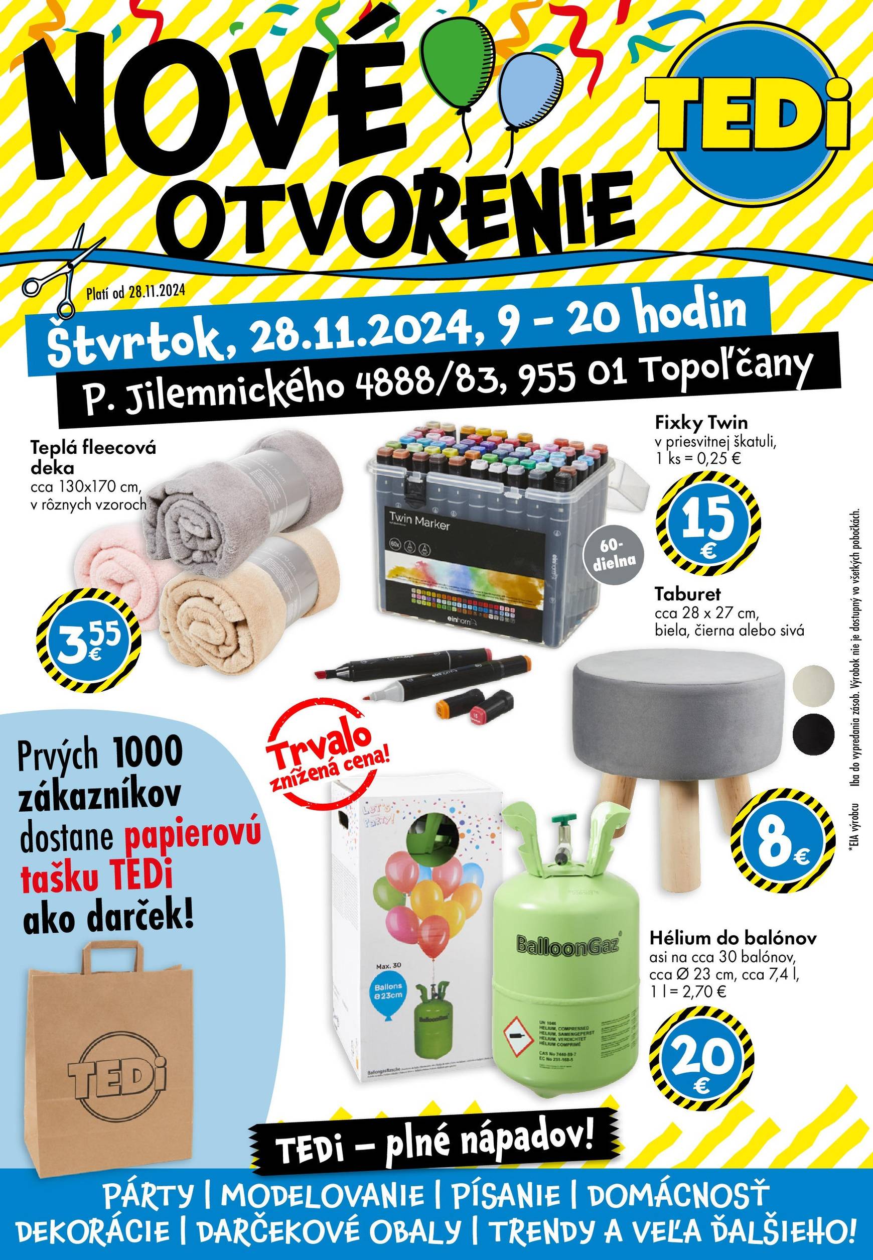 tedi - TEDi - Nové otvorenie Topoľčany leták platný od 28.11. - 04.12.