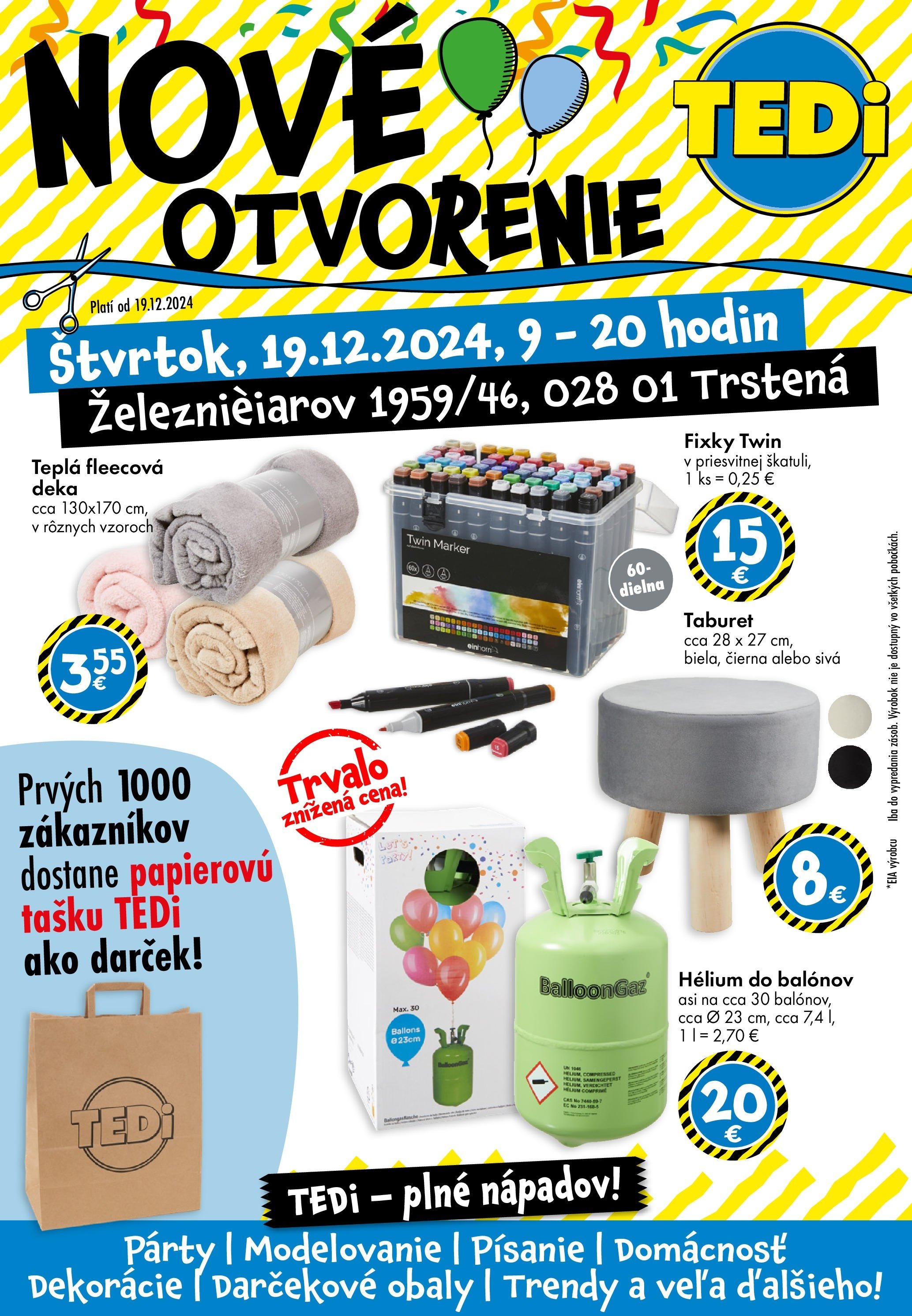 tedi - TEDi - Nové otvorenie Trstená leták platný od 19.12. - 25.12. - page: 1