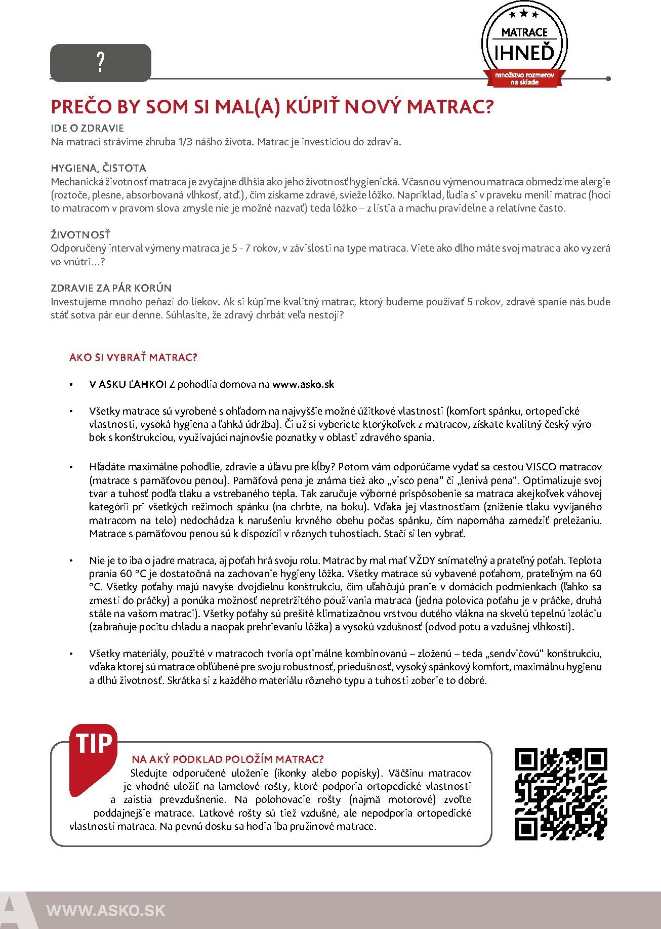 asko-nabytok - Aktuálny ASKO NÁBYTOK - Matrace leták od utorka, 26.05.2026 do štvrtka, 31.12.2026 - page: 4