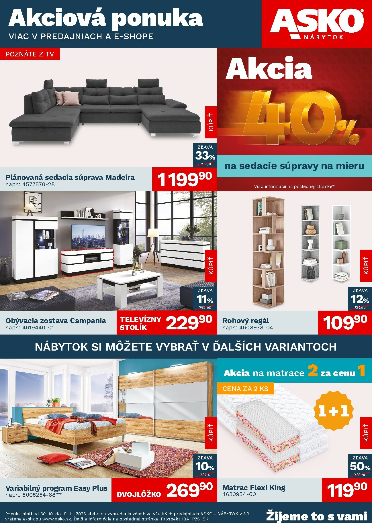 asko-nabytok - Leták ASKO NÁBYTOK platný od 30.10. do 19.11.